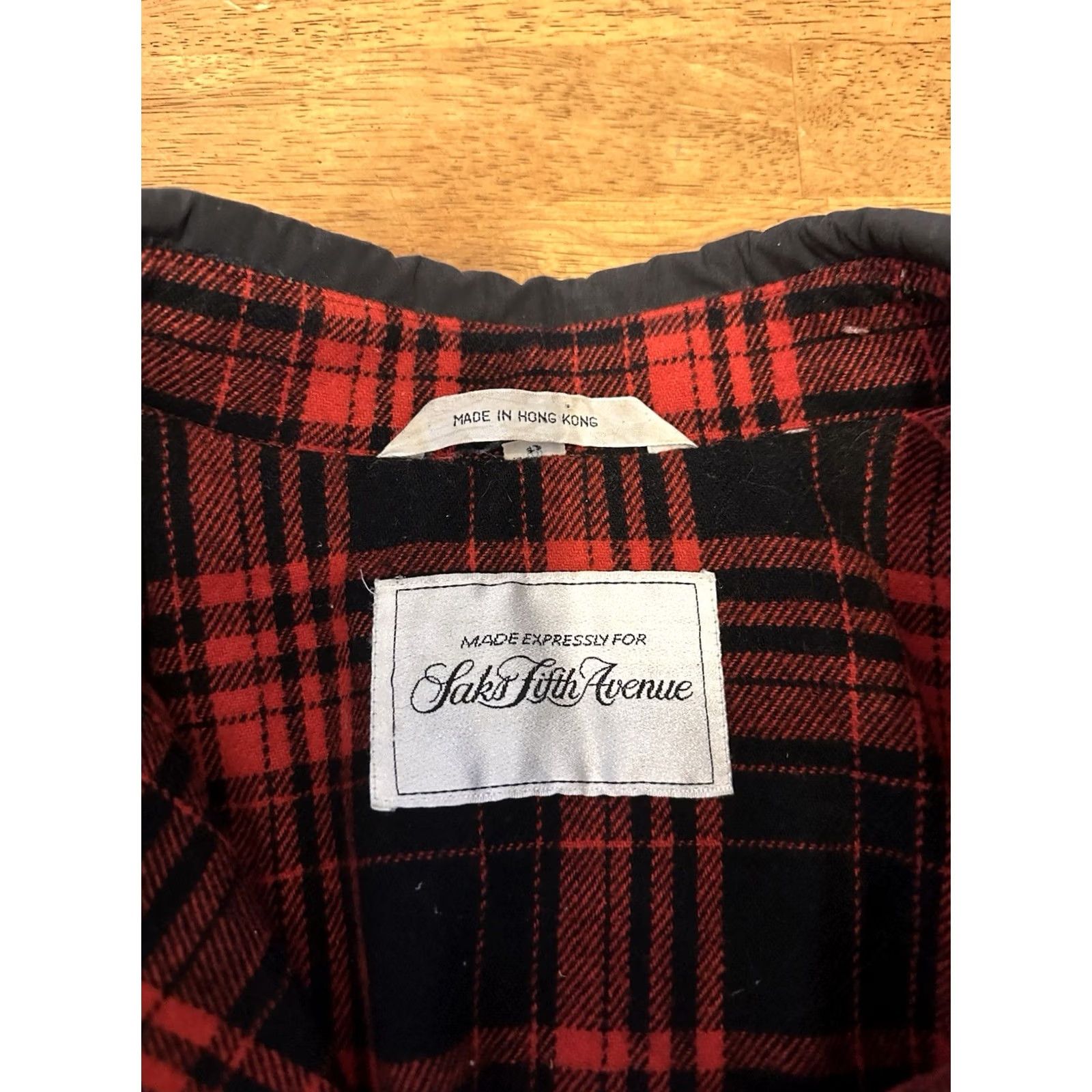 Saks Fifth Avenue VINTAGE Saks Fifth Avenue Trench Coat Women’s Flannel Lined XL Black 80s Workwear Jacket Size XL / US 12-14 / IT 48-50 - 4 Thumbnail