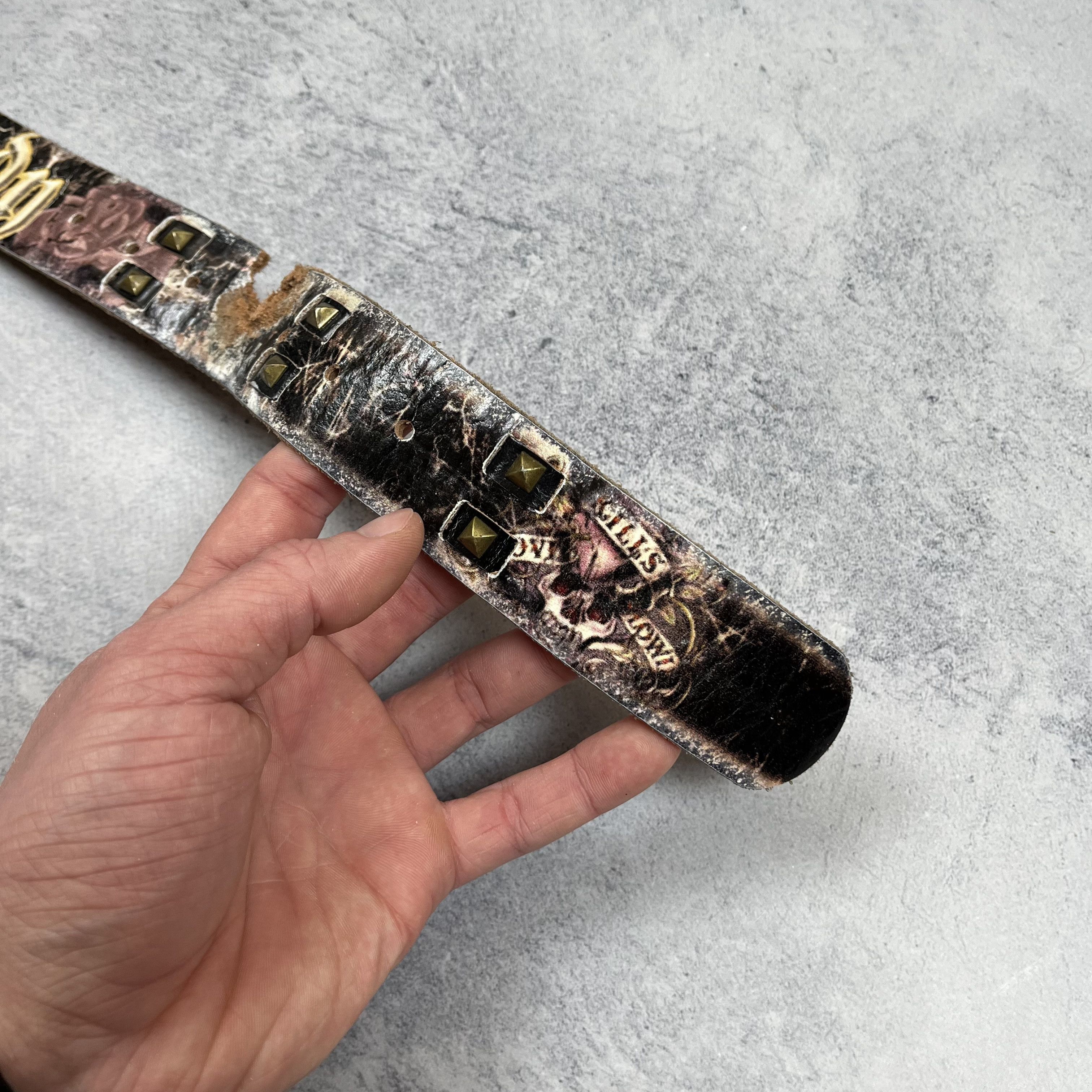 Ed Hardy Vintage Ed Hardy Skulls Rare Y2K Leather Belt 2000’s Size ONE SIZE - 8 Thumbnail