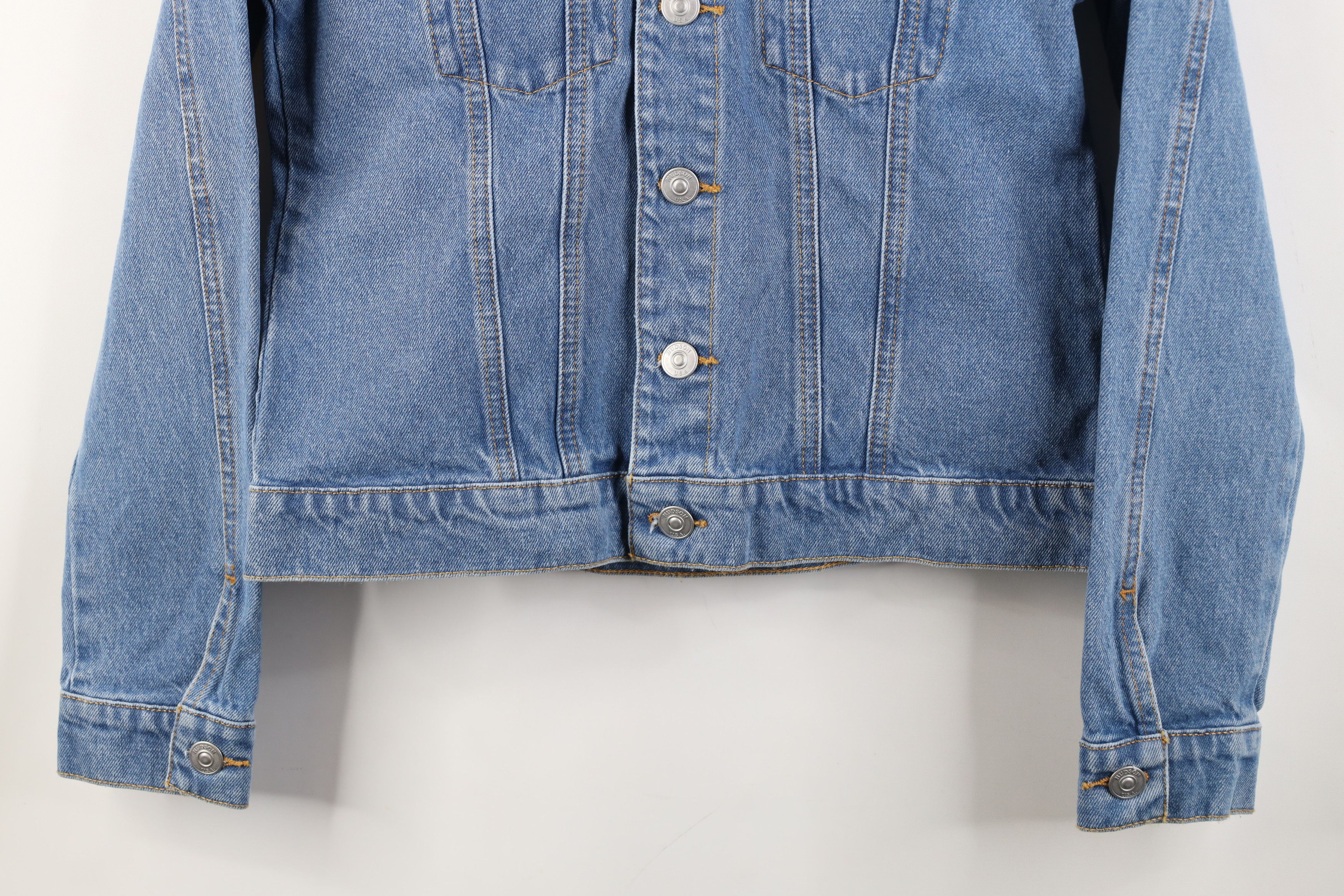 Vintage Hudson Jeans Faded Denim Jean Trucker Jacket Blue Size S / US 4 / IT 40 - 3 Thumbnail