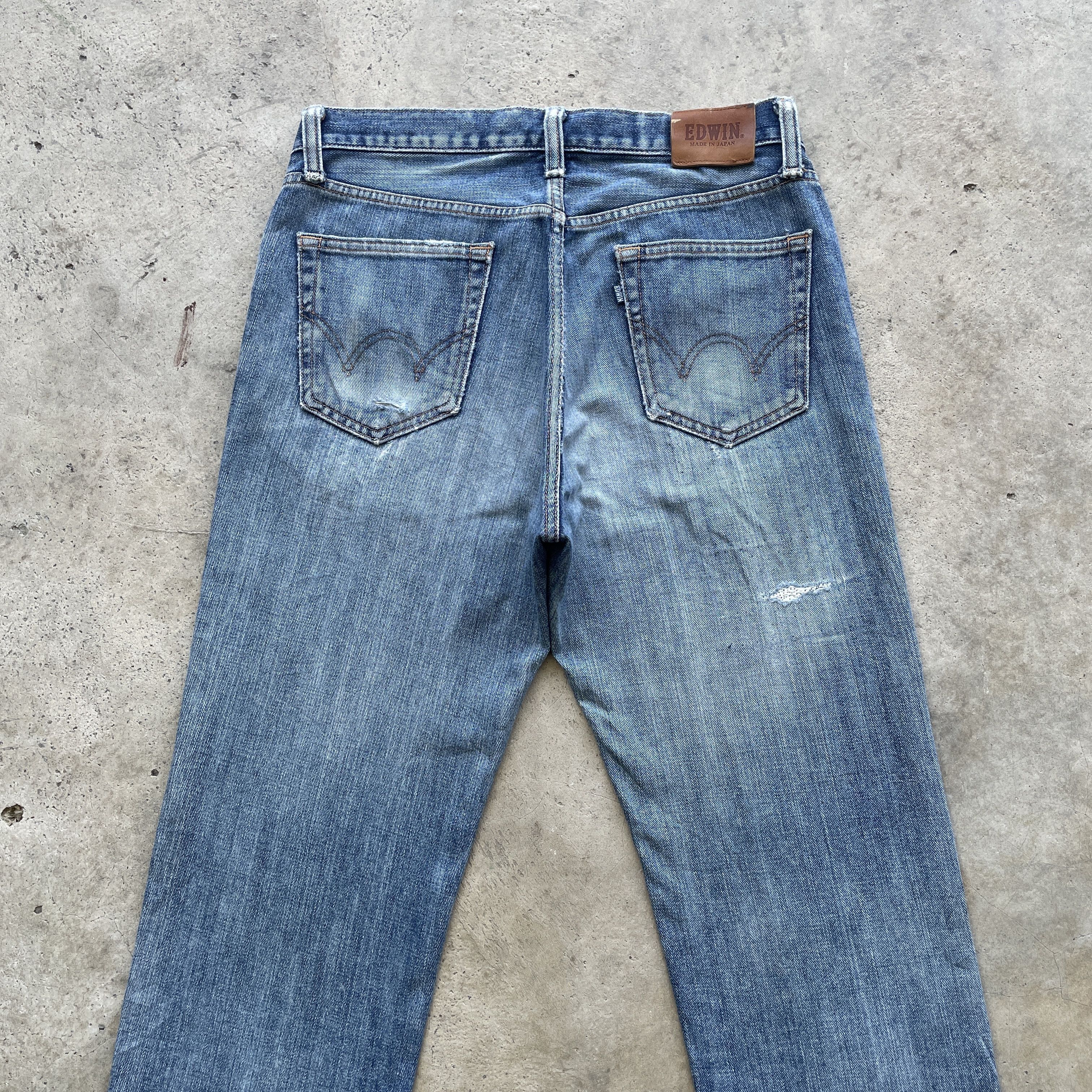Edwin × Japanese Brand VINTAGE EDWIN FADED DENIM JEANS PANTS W32x30.5 Size US 32 / EU 48 - 9 Thumbnail