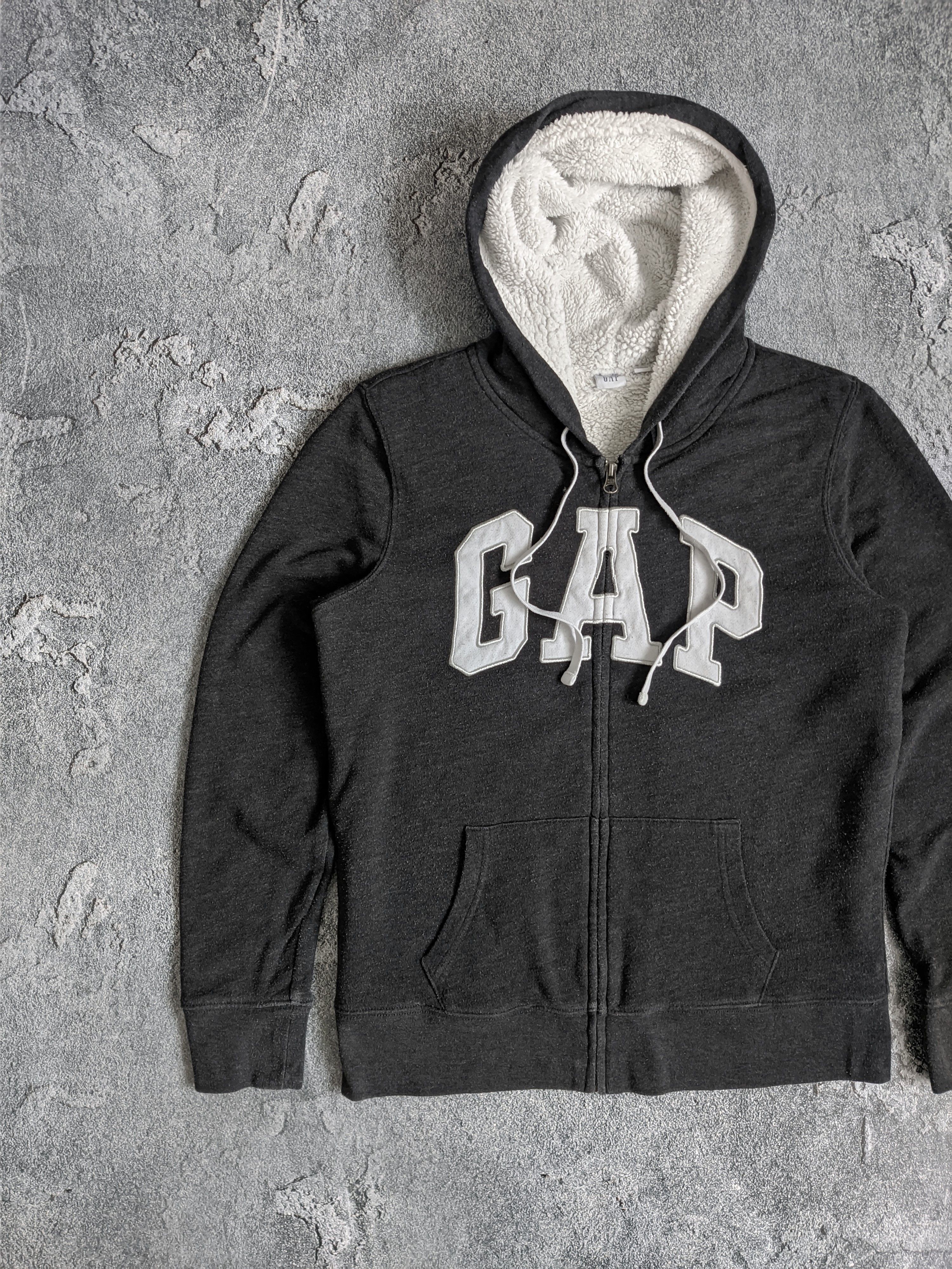 Gap Gap zip hoodie fur big logo vintage y2k sherpa Size M / US 6-8 / IT 42-44 - 3 Thumbnail