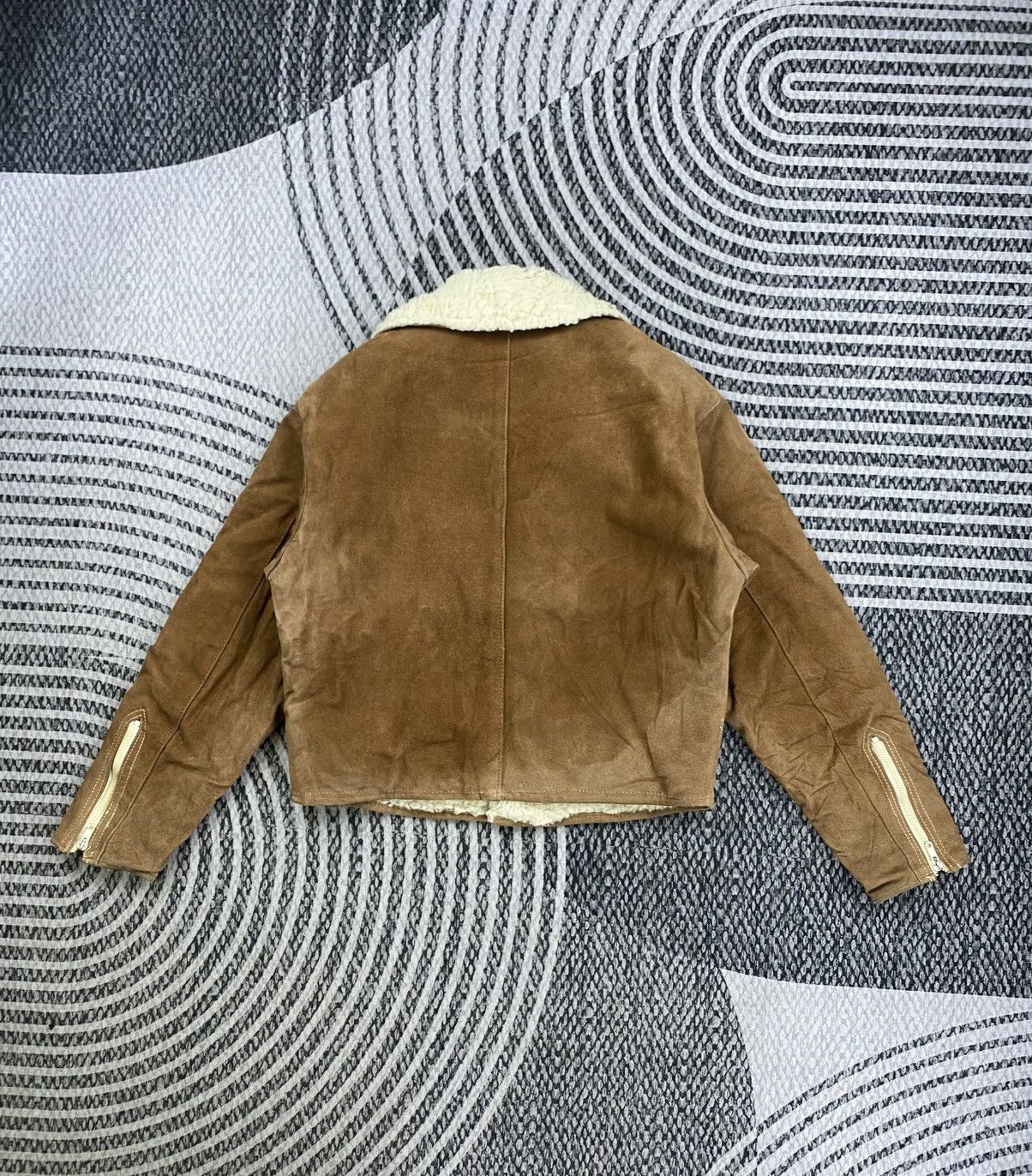 Japanese Brand Vintage Dep’t Double Collar Sherpa Brown Cropped Jacket Size US M / EU 48-50 / 2 - 2 Thumbnail