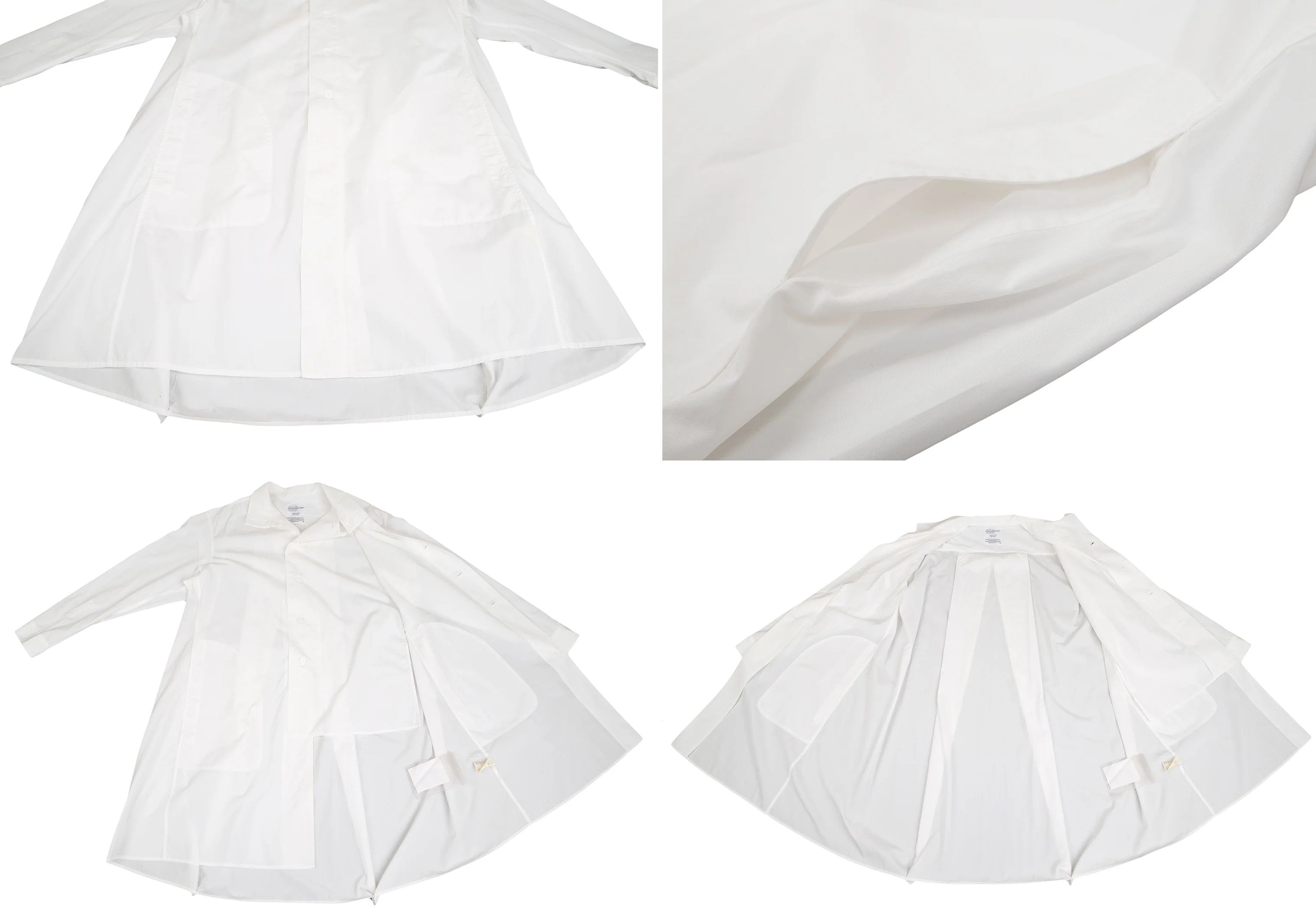 Yohji Yamamoto Yohji Yamamoto Layered Back Zip Shirt White Size US S / EU 44-46 / 1 - 8 Thumbnail