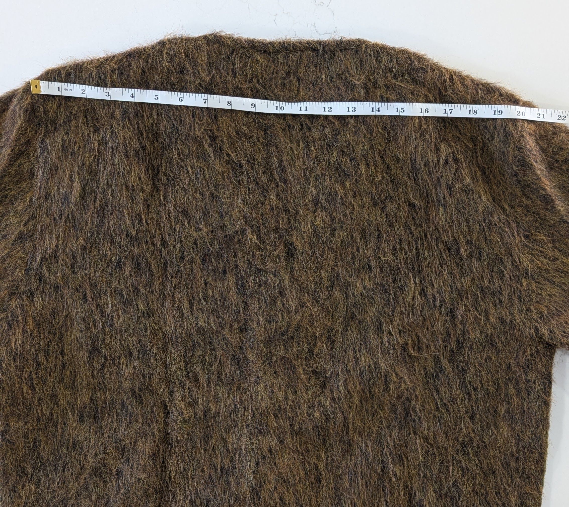 Our Legacy OUR LEGACY Mohair Cardigan Olive Melange Hairy Knit Size 50 Size US L / EU 52-54 / 3 - 6 Thumbnail