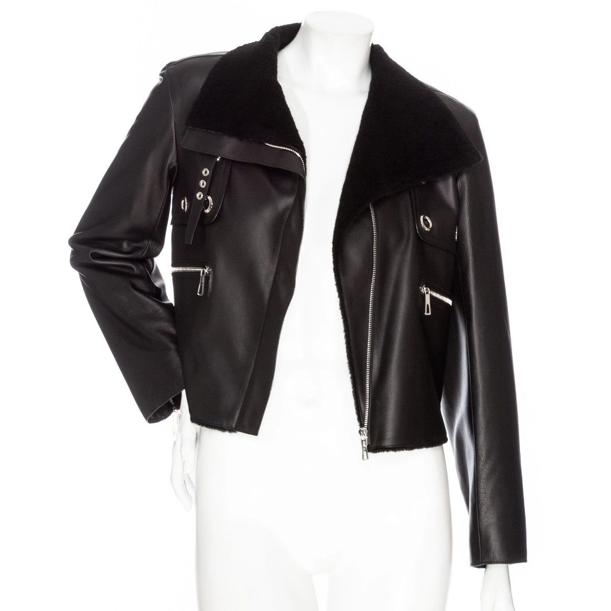 Hermes Hermes Shearling Cropped Leather Jacket Size XS / US 0-2 / IT 36-38 - 8 Thumbnail