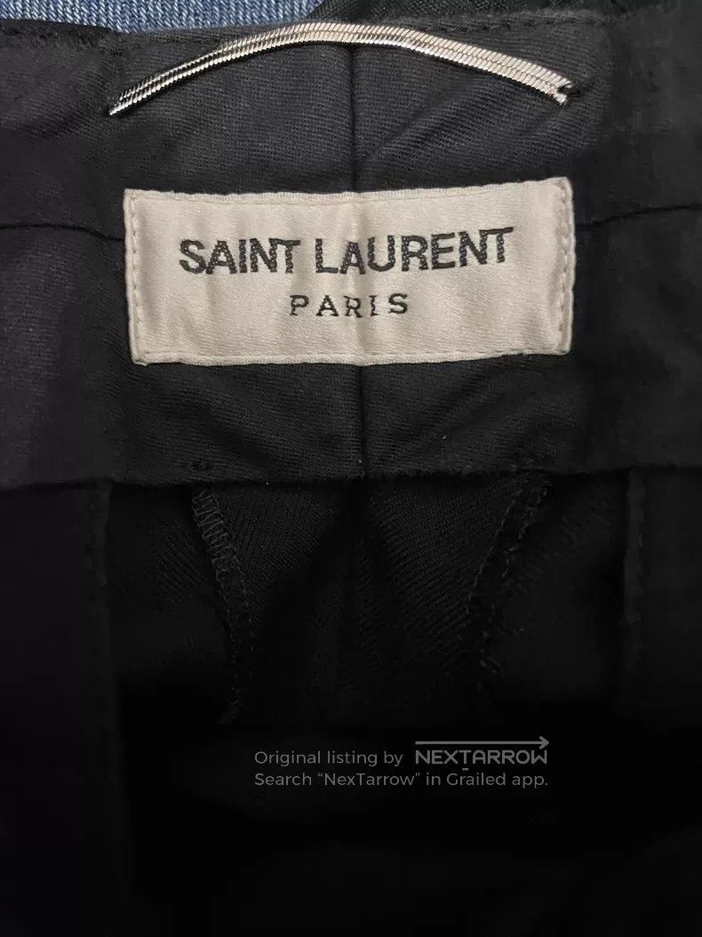 Saint Laurent Paris Saint Laurent Paris Black Wool Tie Waist Trousers i Size US 30 / EU 46 - 6 Thumbnail