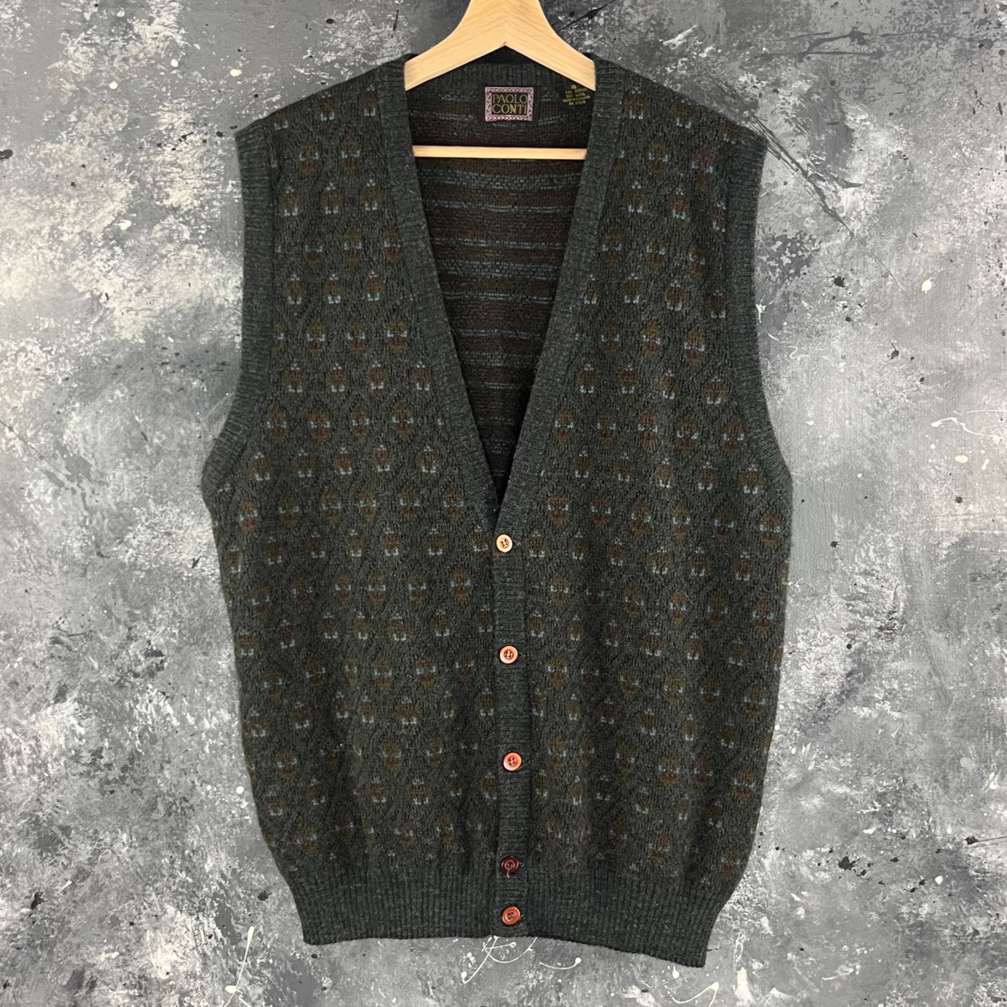 Vintage Vintage 90’s Geometric grunge vest Size US L / EU 52-54 / 3 - 1 Thumbnail