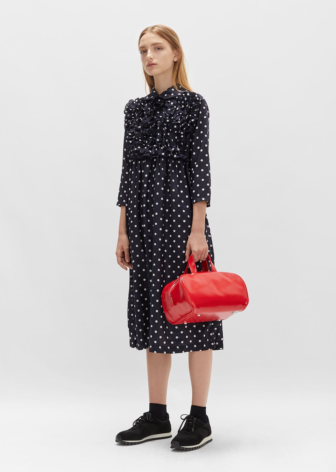 希少 Comme des Garcons 青山バッグ スクエア コムデギャルソン 青山店限定 吉田カバン（黒）レザーバッグ