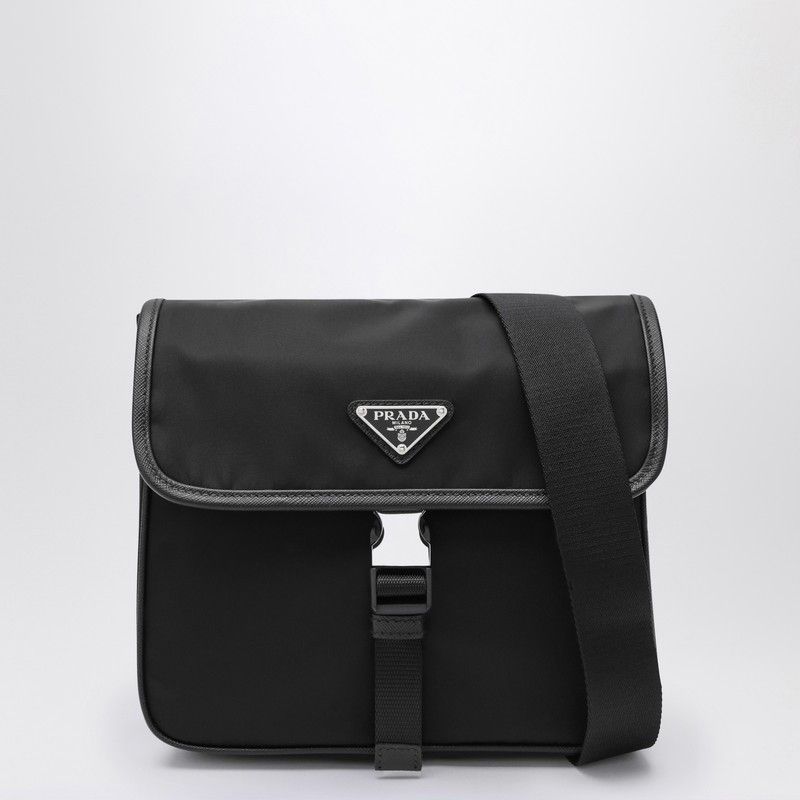 Prada Prada Shoulder Bag In Re-Nylon And Black Saffiano Size ONE SIZE - 1 Thumbnail