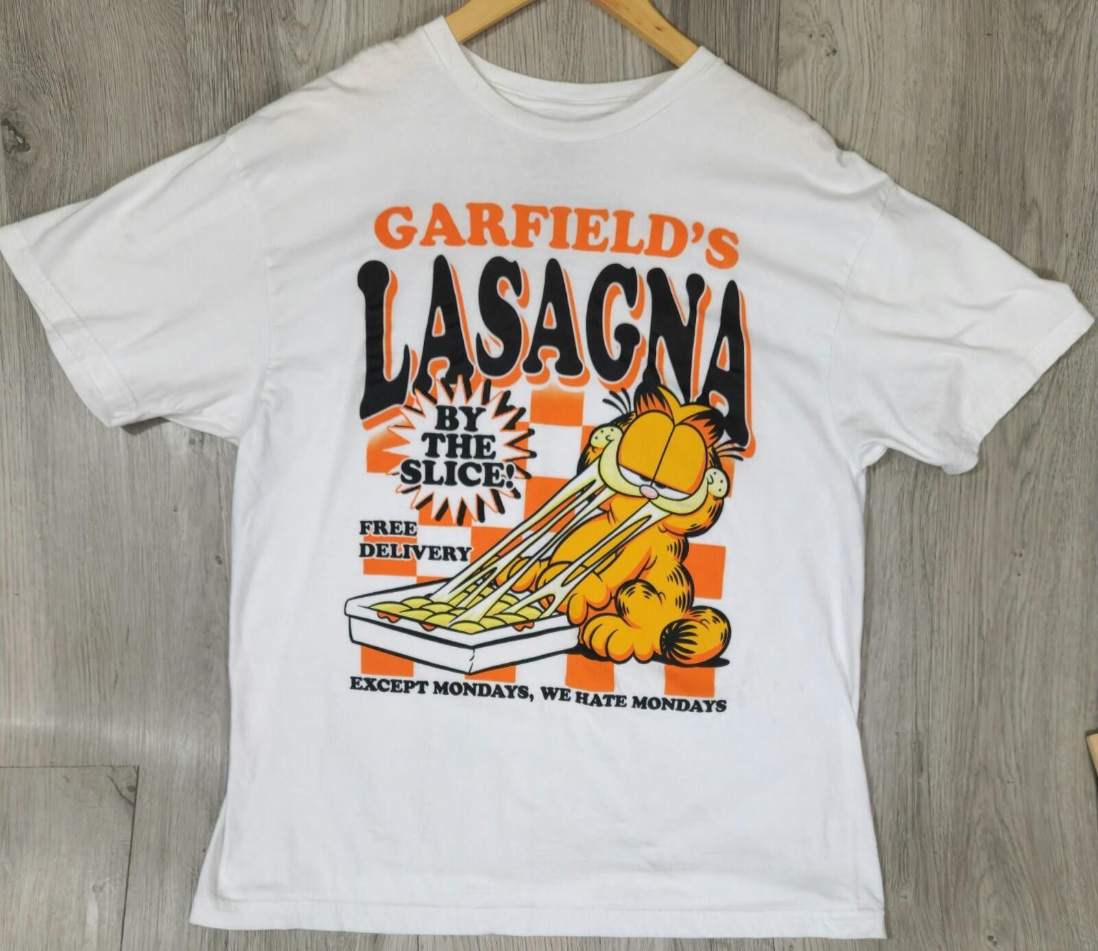Mad Engine Garfield Lasagna White Short Sleeve T-Shirt XL #12 Cartoon Size ONE SIZE - 1 Thumbnail