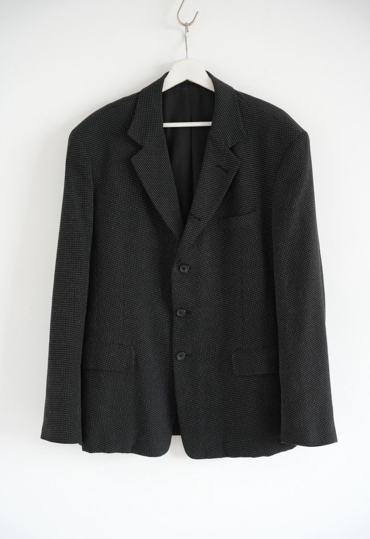Yohji Yamamoto Black Dotted Blazer - Size S Size US S / EU 44-46 / 1 - 1 Thumbnail