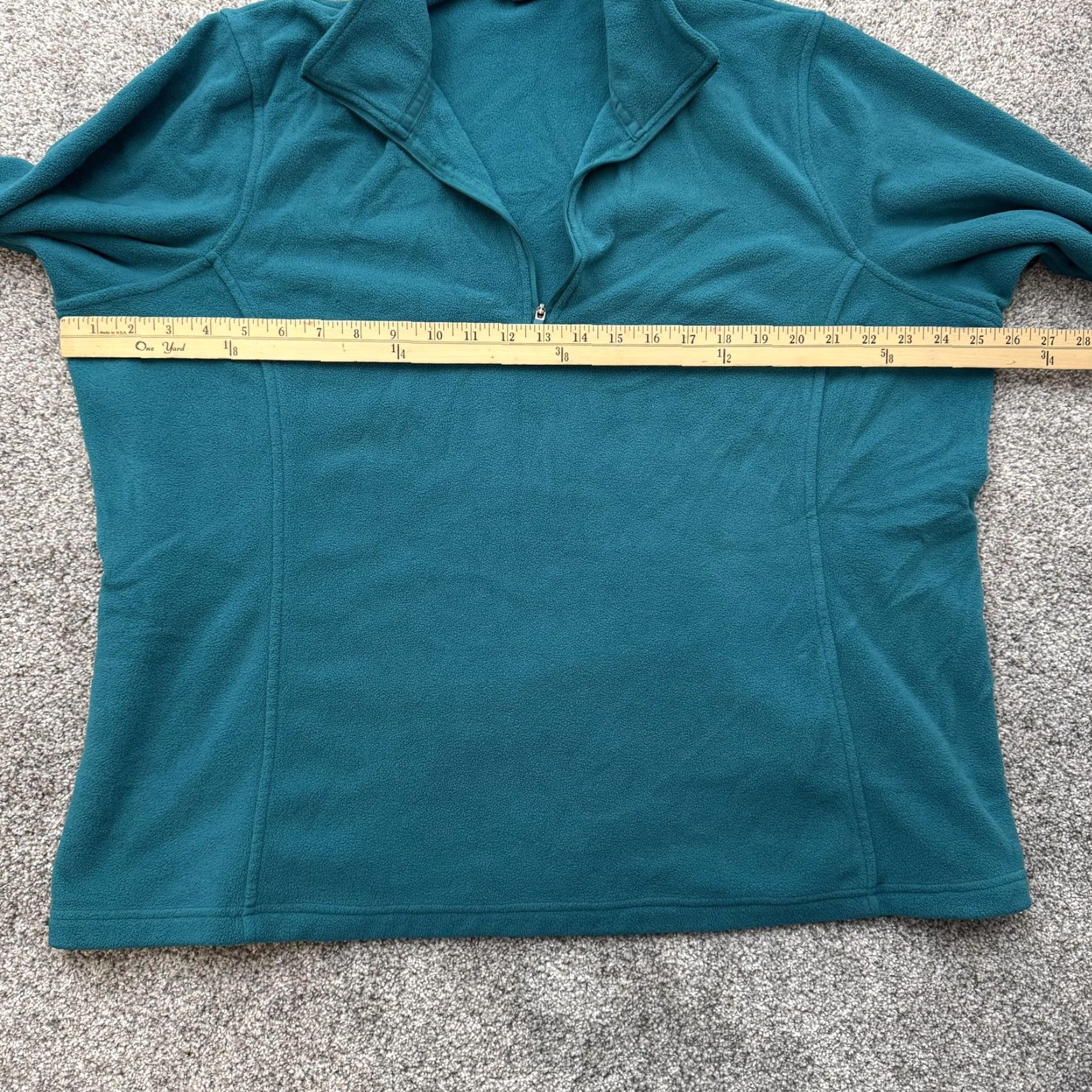 Lands' End VINTAGE: No — Lands' End Pullover Jacket 1X Plus 16W 18W Fleece Quarter Zip Warm Cozy Fall Women’s Plus Size Teal Size XL / US 12-14 / IT 48-50 - 4 Thumbnail