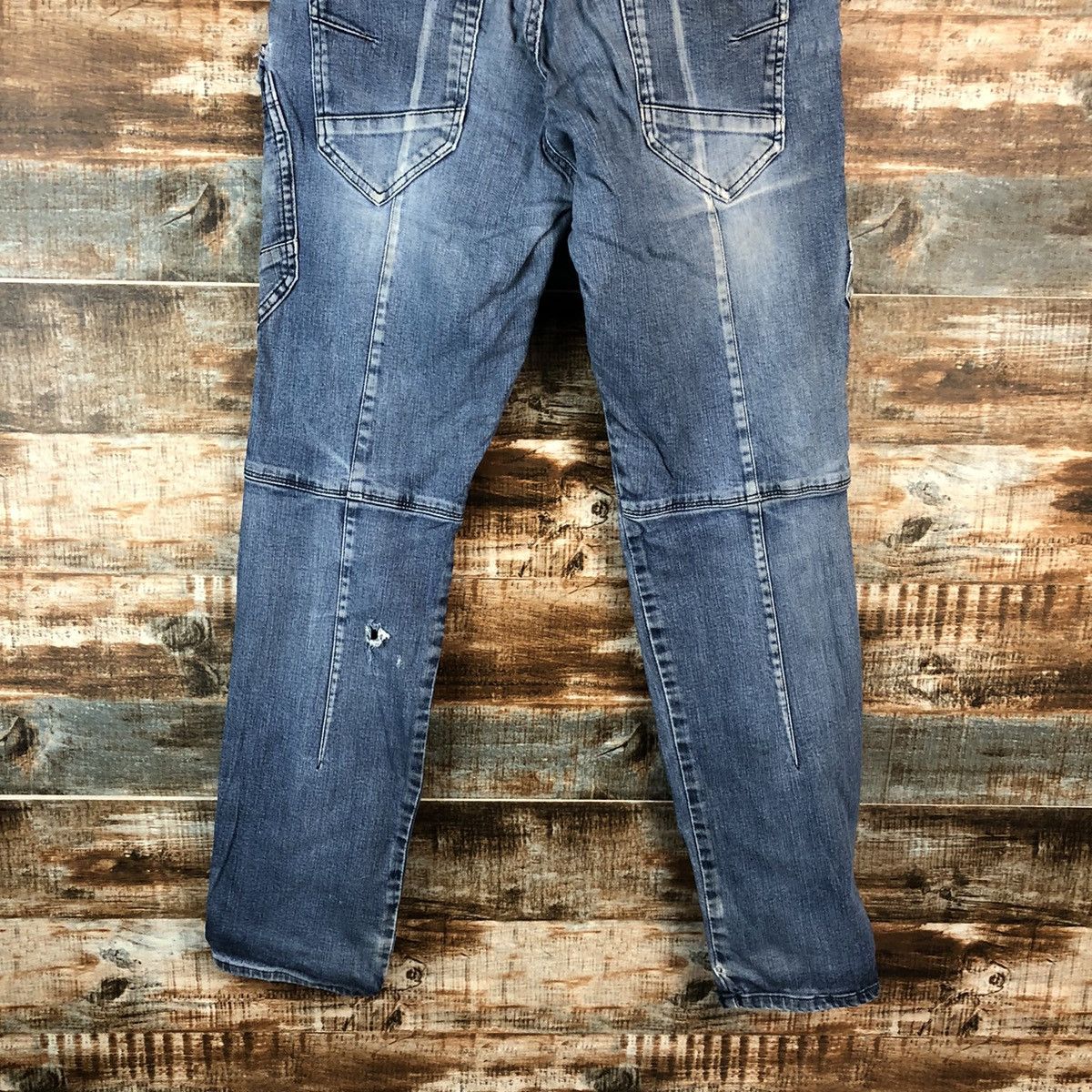 Japanese Brand Burtle Blue Distressed vintage Denim Pants #A2172 Size US 34 / EU 50 - 18 Thumbnail