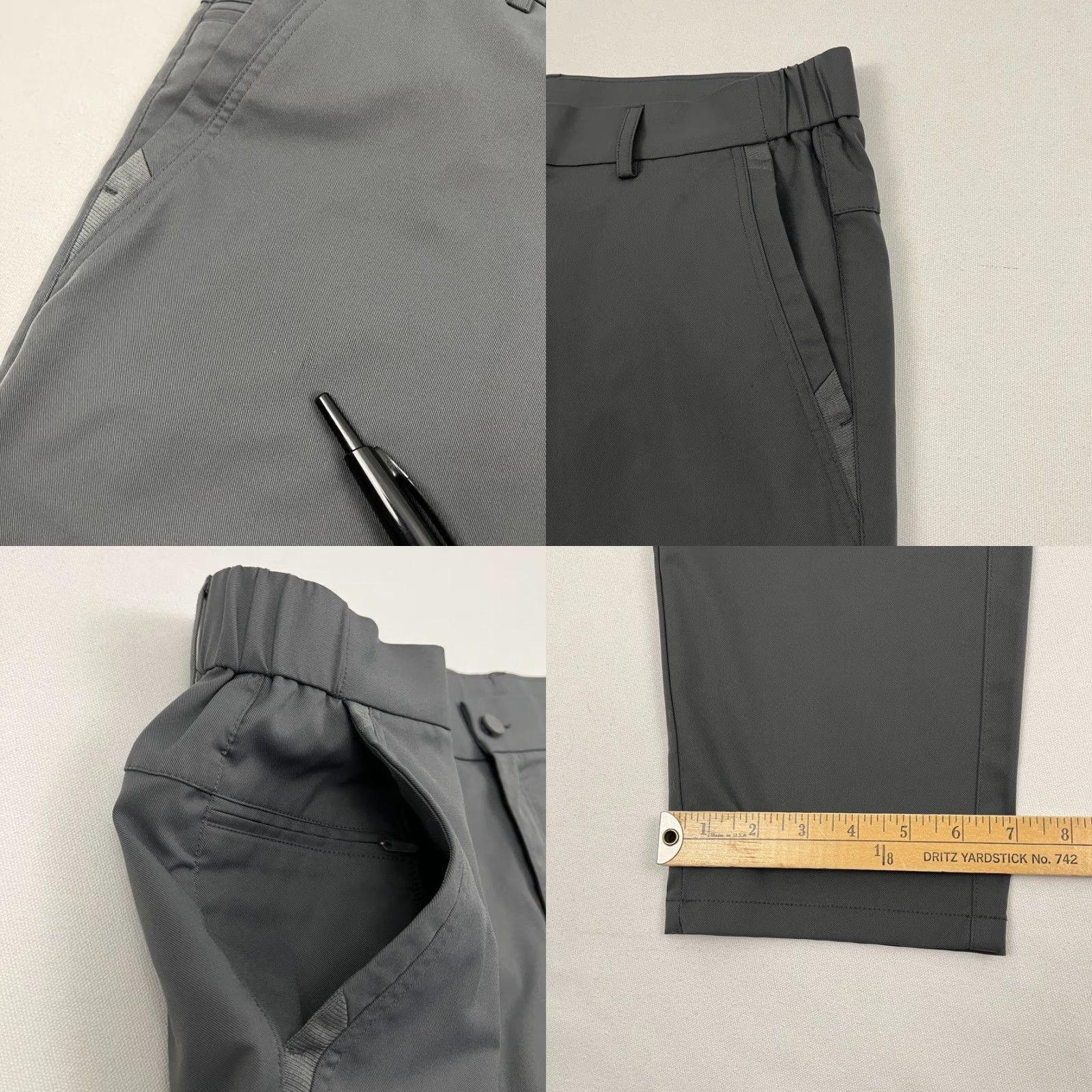 Vintage Jack Archer Jetsetter Chino Pants Mens 36 x 28 Charcoal Gray Performance Golf Size US 36 / EU 52 - 8 Thumbnail