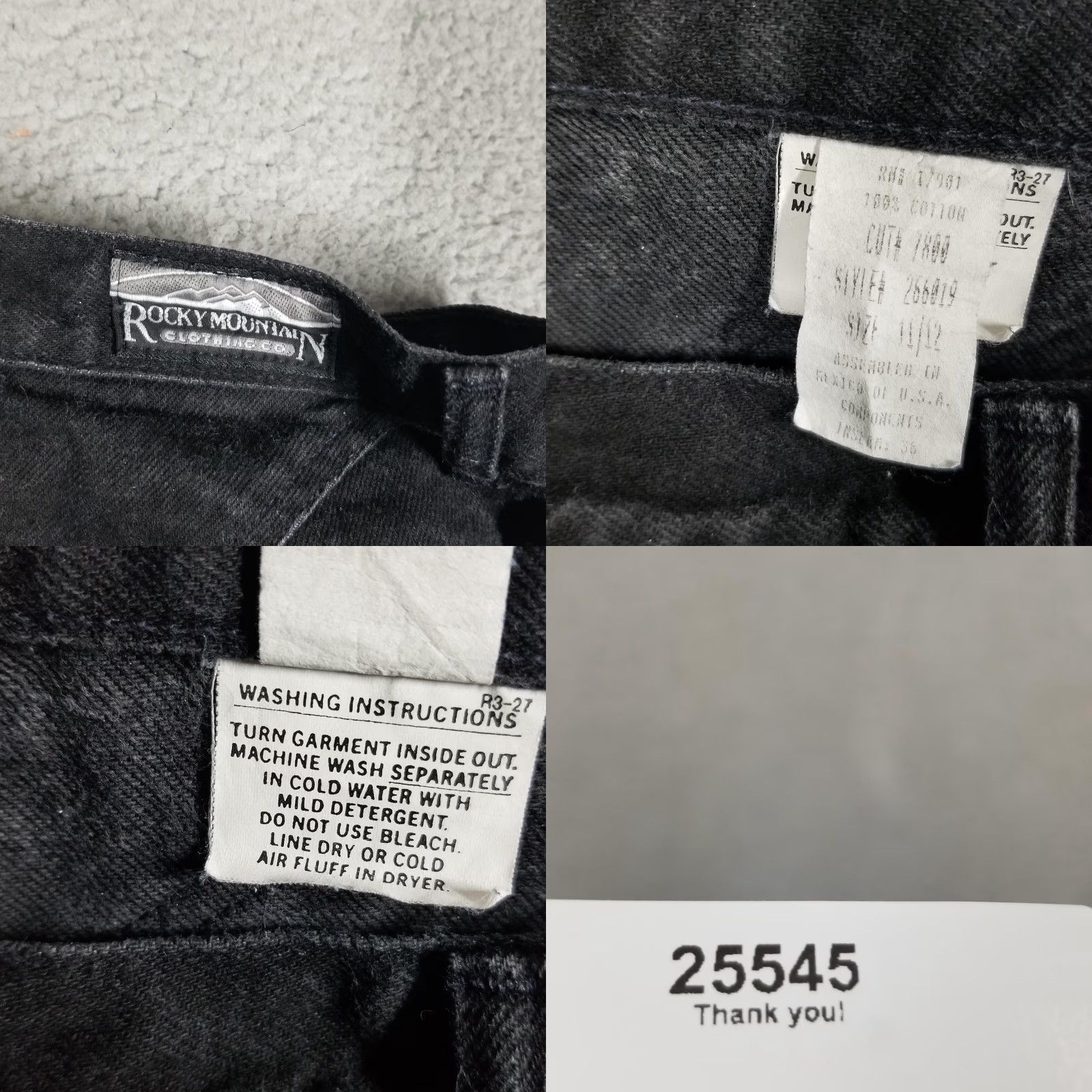 Vintage VINTAGE Rocky Mountain Jeans Womens Black 28X35 High Rise Tapered Denim 100% Cotton Boots? Size 32" / US 10 / IT 46 - 8 Thumbnail