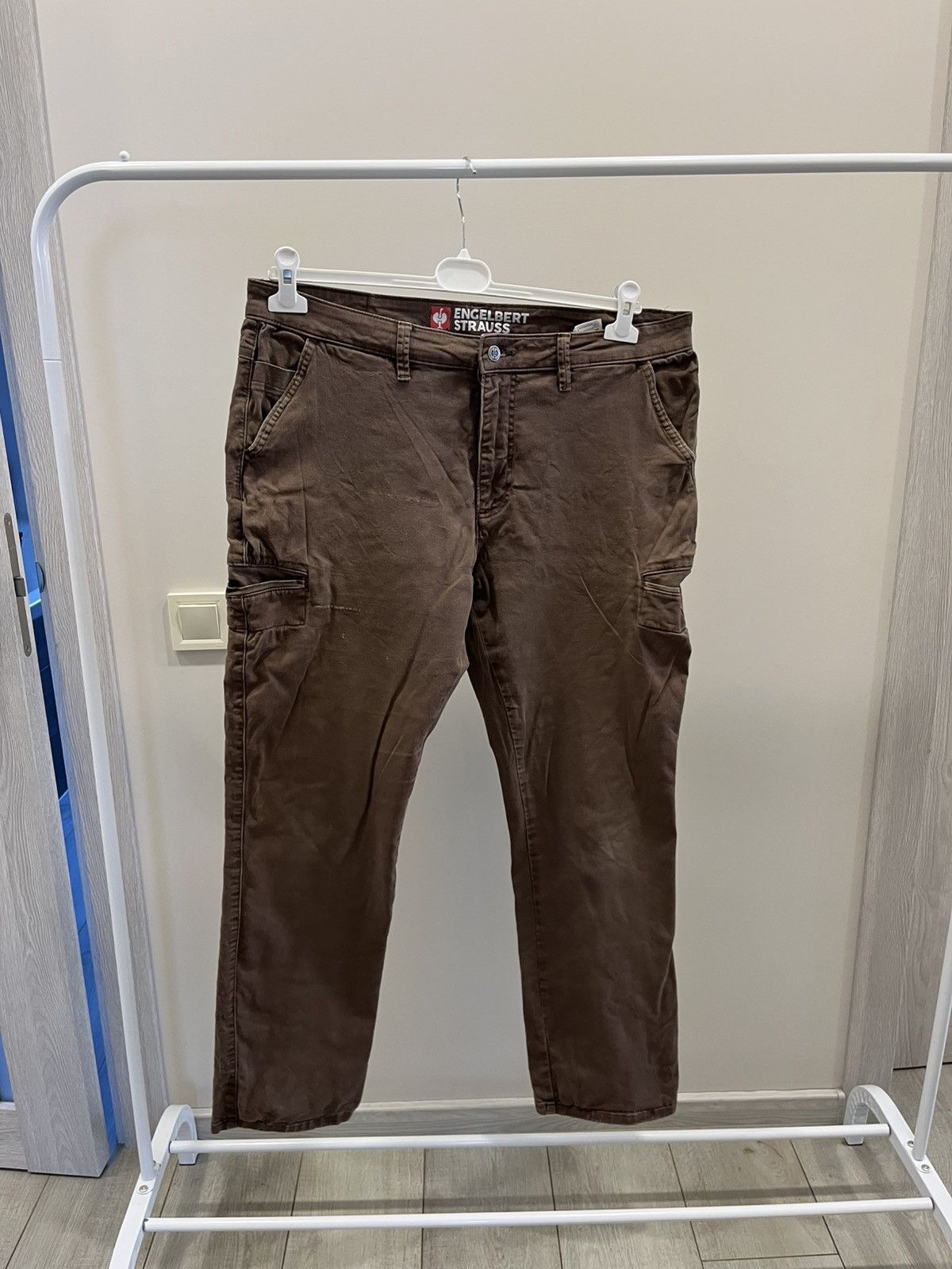 Stewart & Strauss Vintage Engelbert Strauss Workwear Cargo Brown Pants Size US 38 / EU 54 - 1 Thumbnail