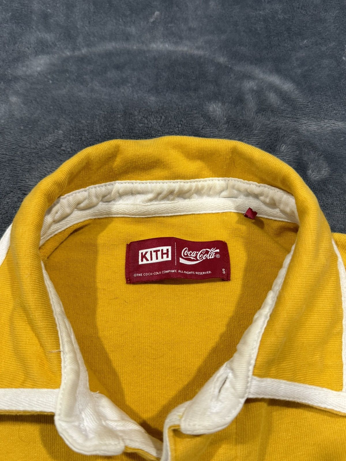 Coca Cola × Kith Kith Coca Cola Classic Rugby Polo Yellow Long Sleeve Size US S / EU 44-46 / 1 - 4 Thumbnail