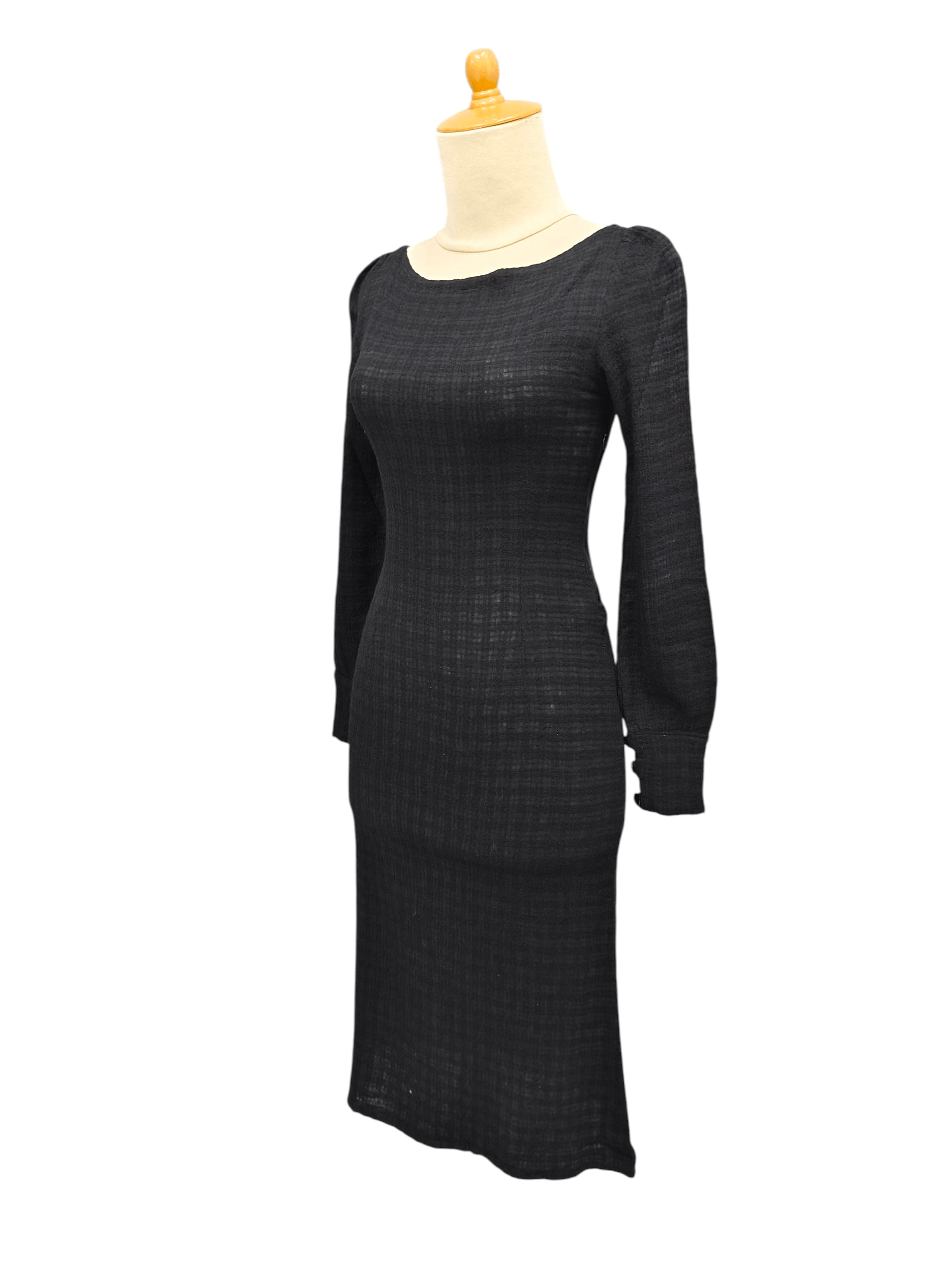 Kenzo ARCHIVE📕80s Kenzo Diffusion Caroll Knit Sheer Dress Size S / US 4 / IT 40 - 3 Thumbnail