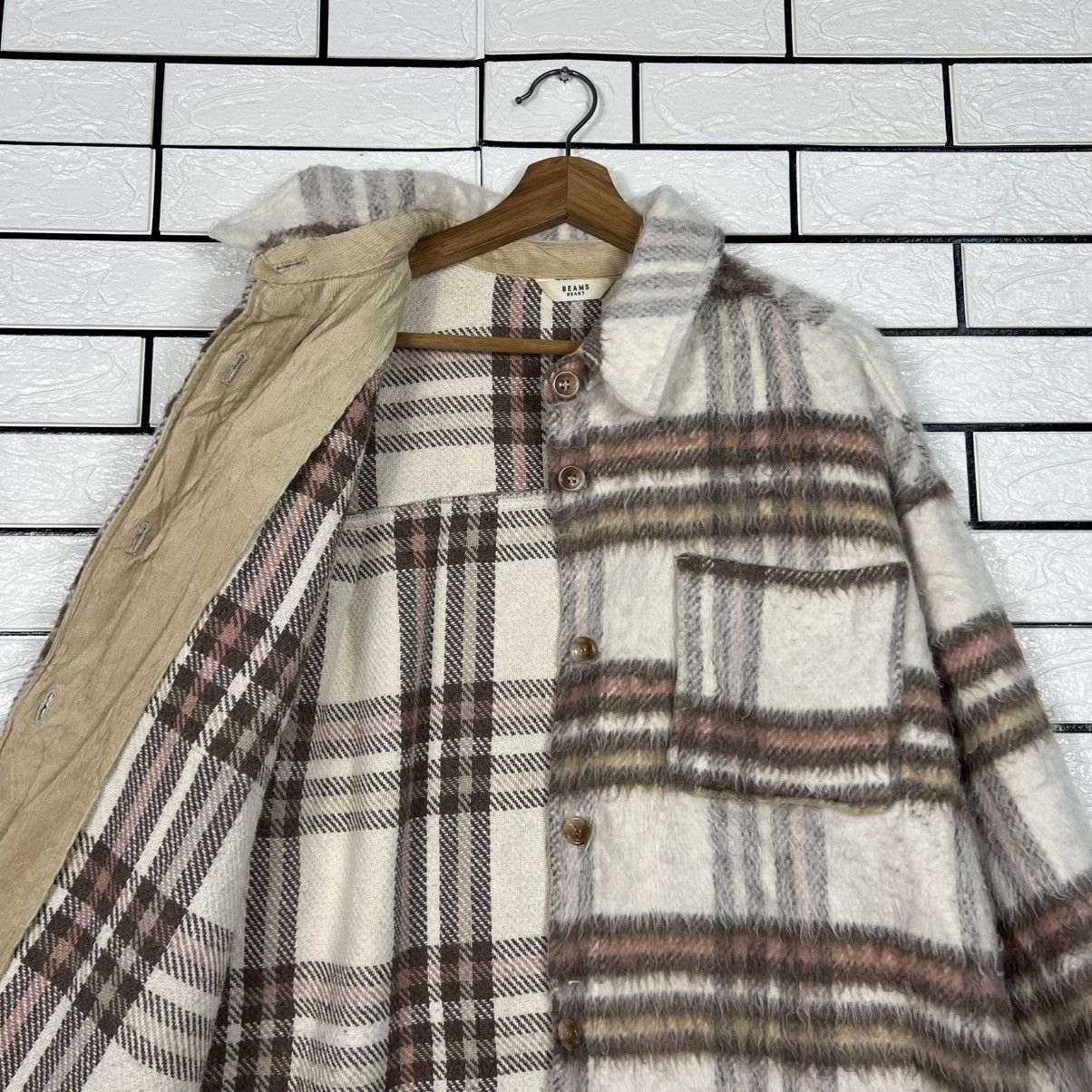 Beams Japan BEAMS HEART Checked Flannel Jacket #4158-C190 Size US L / EU 52-54 / 3 - 9 Thumbnail