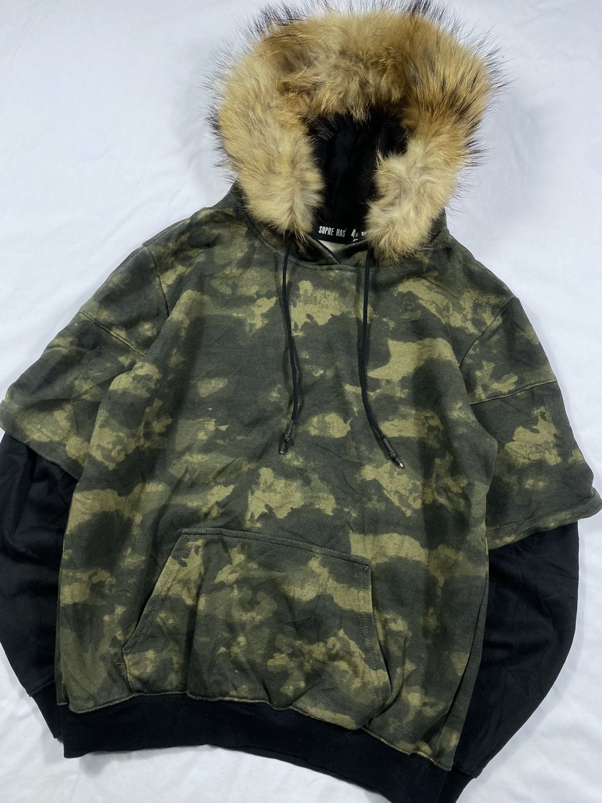 Japanese Brand Japanese Camo Super Has Double layer fur hoodie ifsix style Size US XL / EU 56 / 4 - 3 Thumbnail