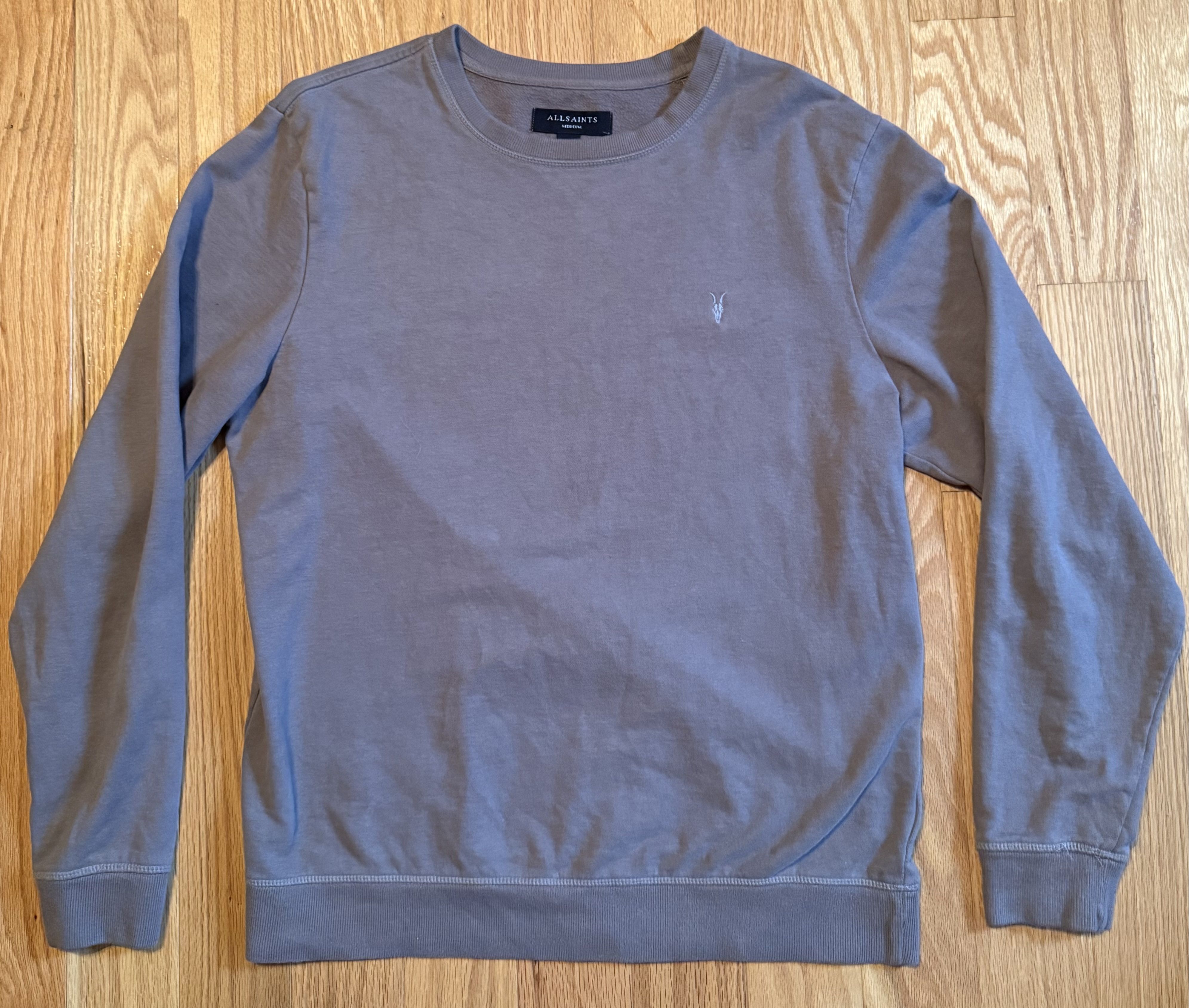 Allsaints AllSaints Grey Crew Neck Sweatshirt – Medium Size US M / EU 48-50 / 2 - 1 Thumbnail