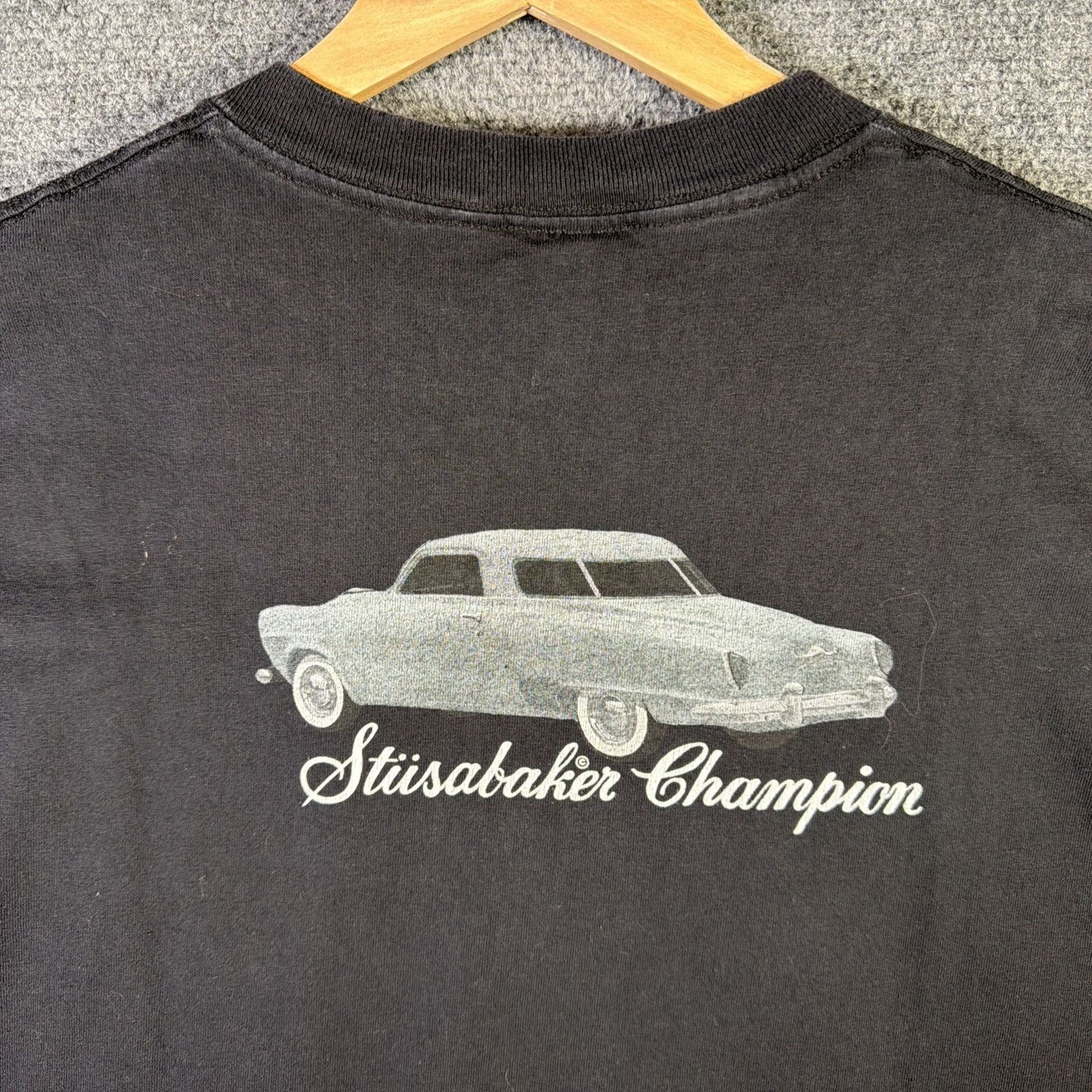 Stussy Vintage Stussy Shirt XL Black 90s Stusabaker Champion Size US XL / EU 56 / 4 - 1 Thumbnail