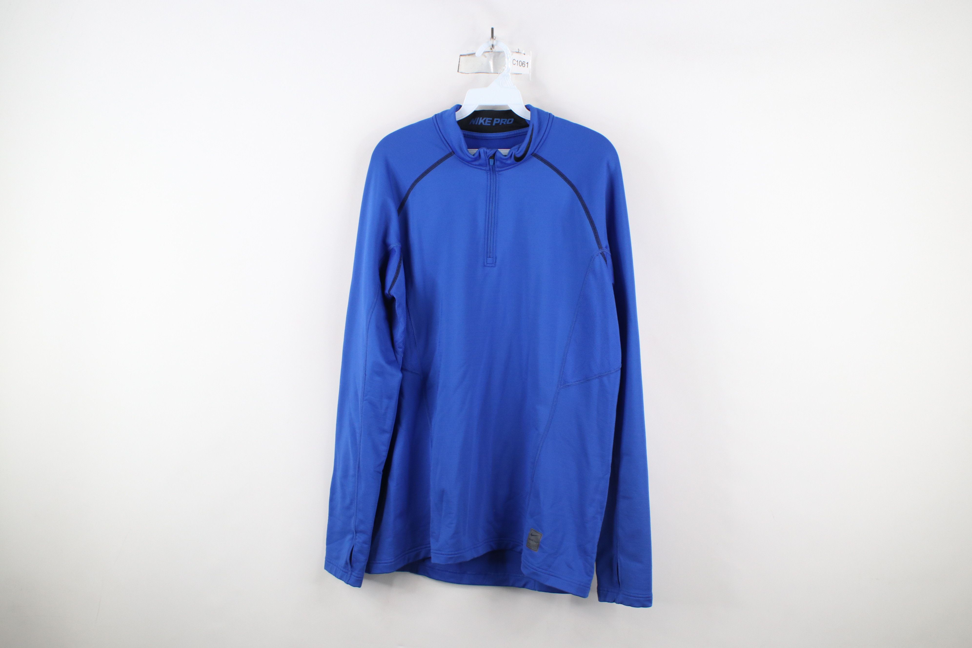 Nike × Vintage Nike Pro Combat Compression Fitted Half Zip Pullover Sweater Size US L / EU 52-54 / 3 - 1 Thumbnail