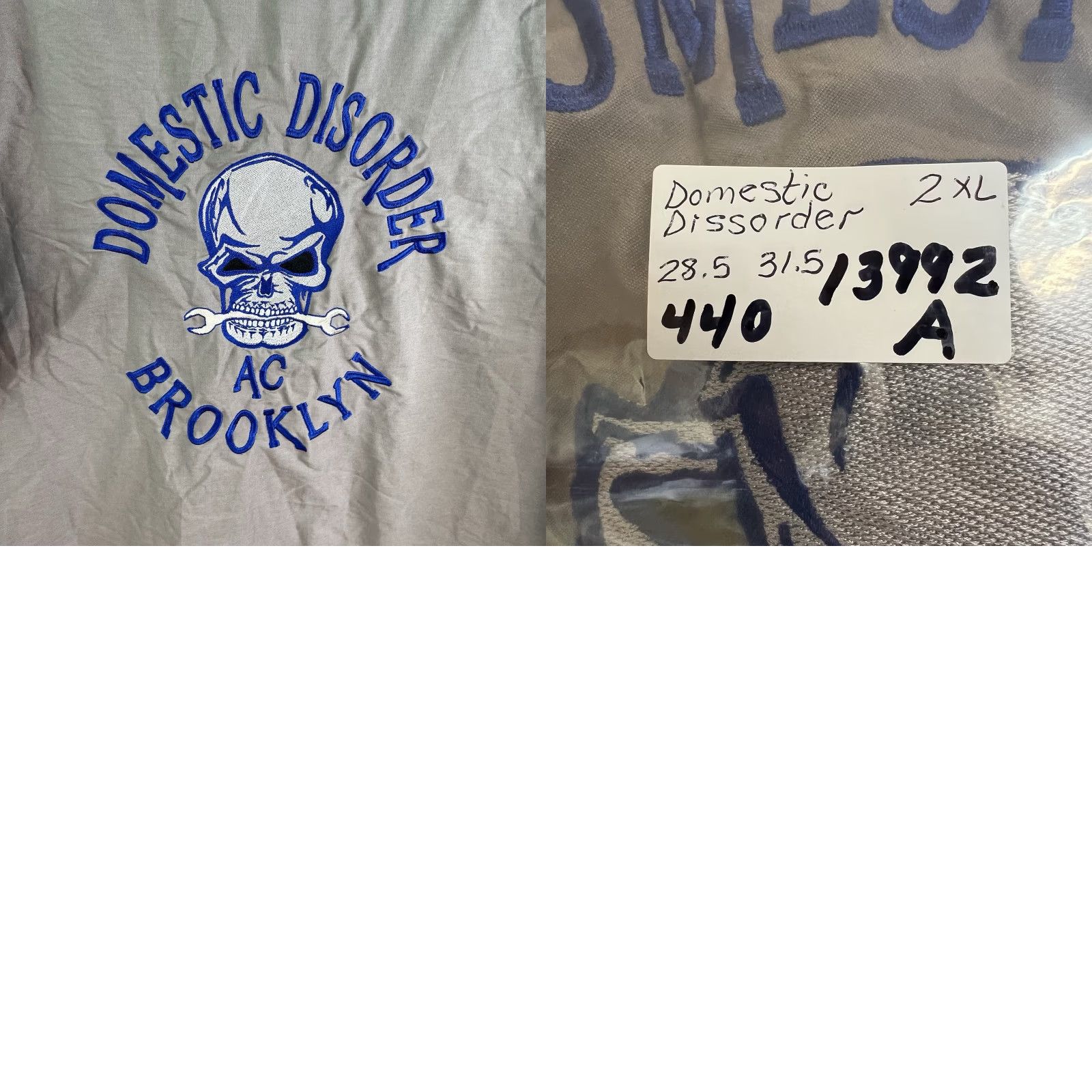 Vintage Domestic Disorder MC/AC Club Brooklyn NY Button-Up Shirt Mens Size 2XL Gray Size US XXL / EU 58 / 5 - 8 Thumbnail