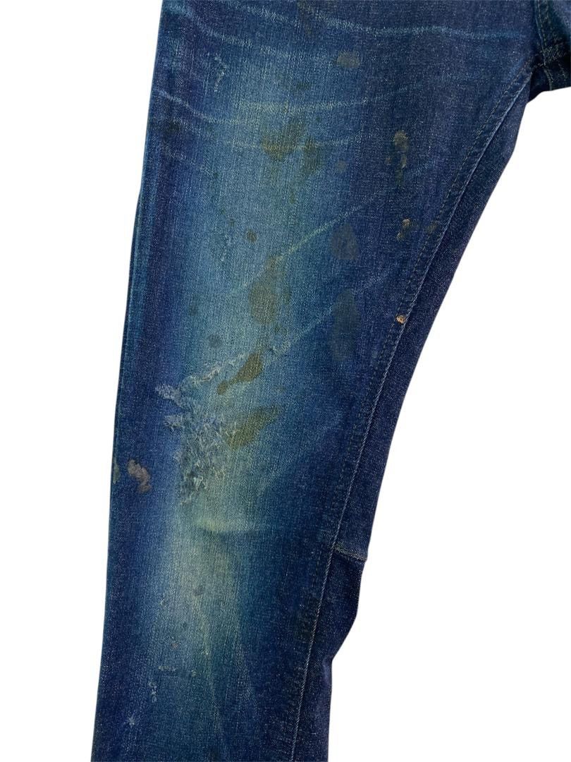 Japanese Brand Vtg 90s japanese brand distressed design skinny denim Size US 29 - 3 Thumbnail