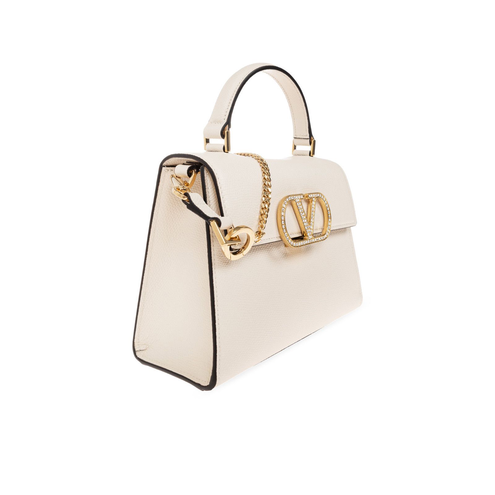 Valentino VALENTINO GARAVANI Vsling Small Light Ivory Jewel Top Handle Size ONE SIZE - 3 Thumbnail