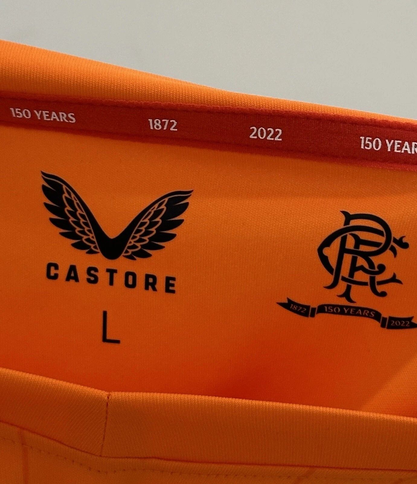 Castore Rangers 2021 2022 Training Jersey Shirt Soccer 150 Years Size US L / EU 52-54 / 3 - 6 Thumbnail