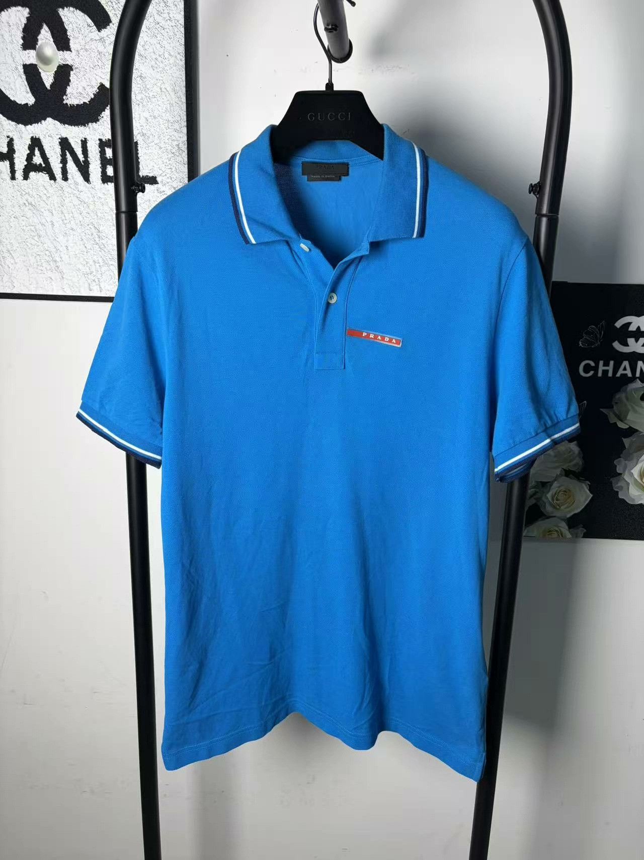Prada Prada White Polo l Men Size US L / EU 52-54 / 3 - 1 Thumbnail