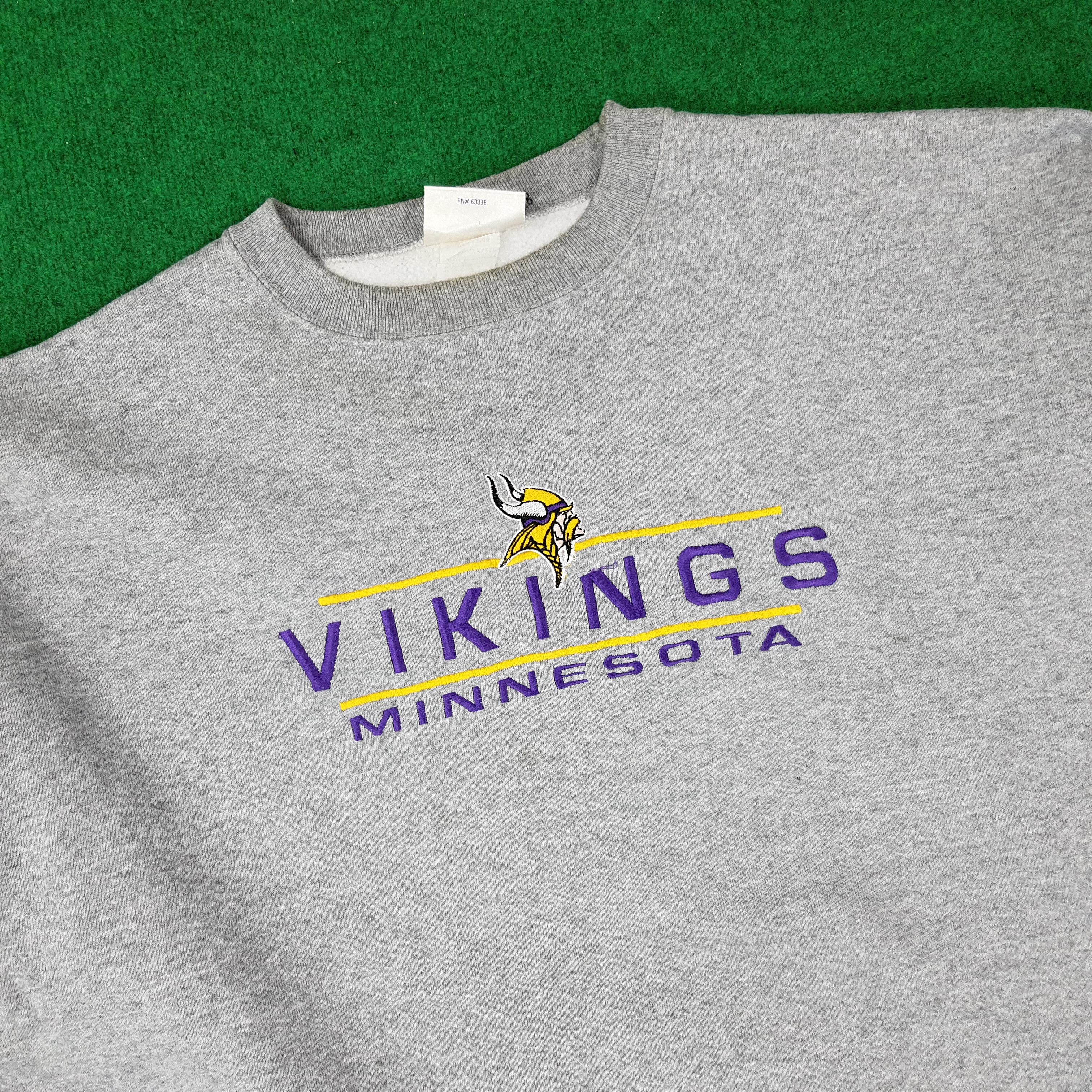 NFL Vintage Minnesota Vikings NFL Team Sports Sweatshirt C246N28 Size US XL / EU 56 / 4 - 2 Thumbnail
