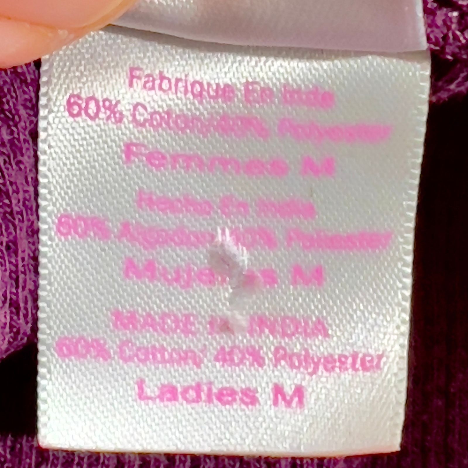 Other Waffle Weave Hoodie LAT Woman's M Purple w/ Butterfly Print Size M / US 6-8 / IT 42-44 - 5 Thumbnail