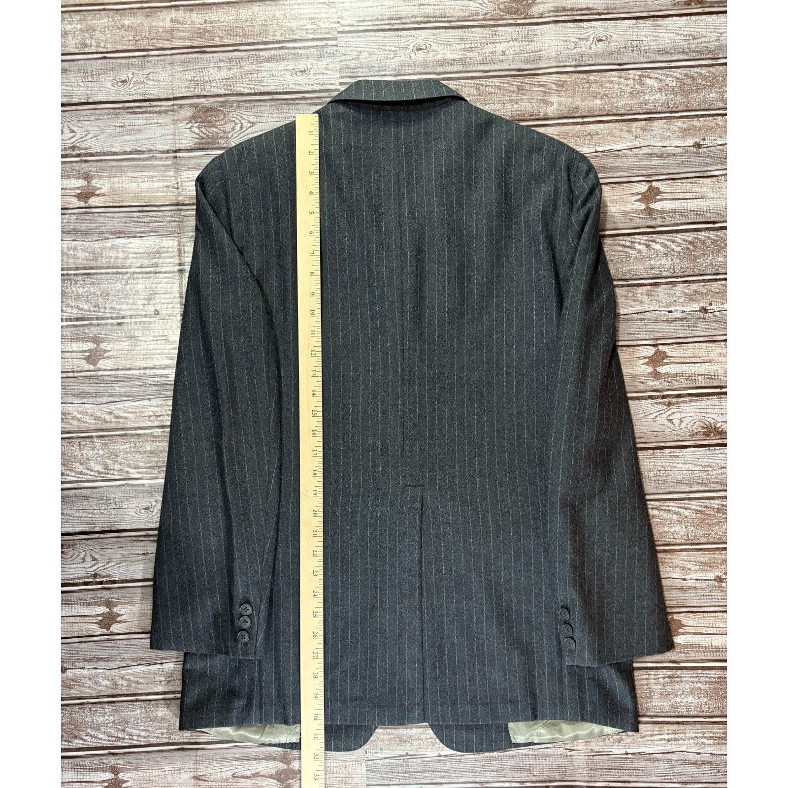 J. Press J Press chalk stripe wool blazer size 40 color dark grey vin Size 40R - 6 Thumbnail