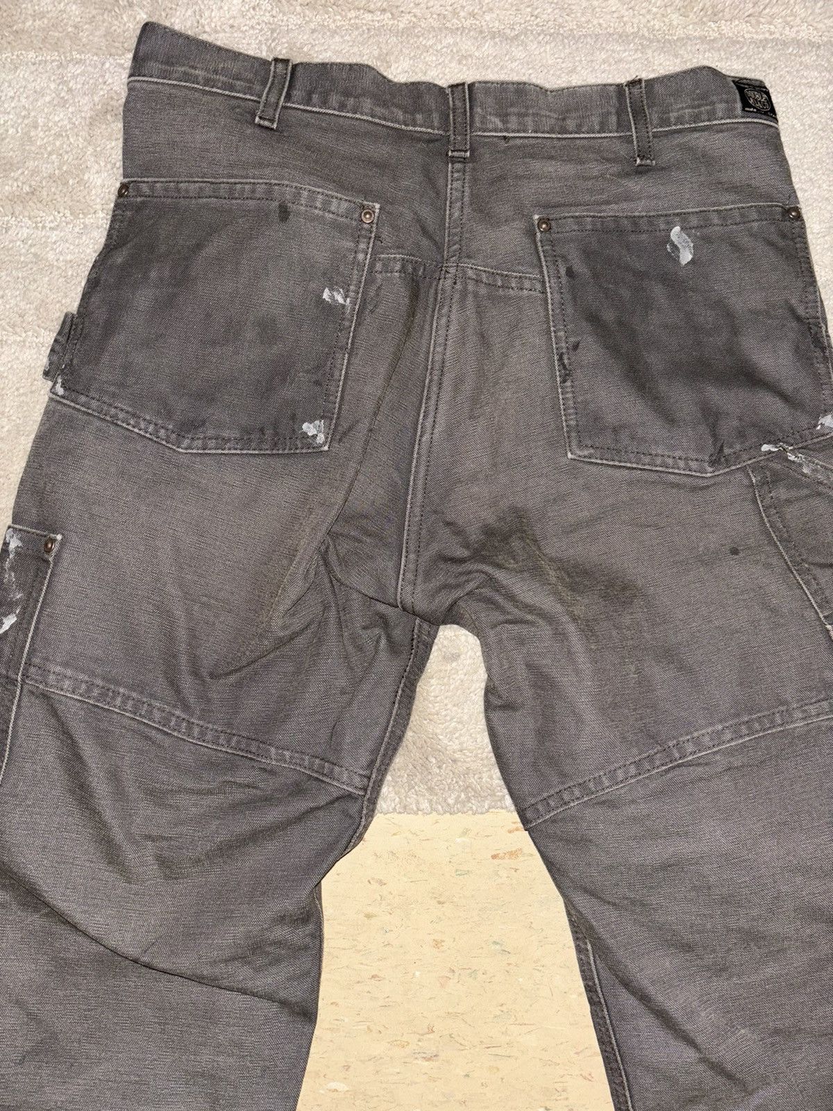 RRL Ralph Lauren Rrl distressed Grey engineer fit canvas Trouser Size US 30 / EU 46 - 9 Thumbnail