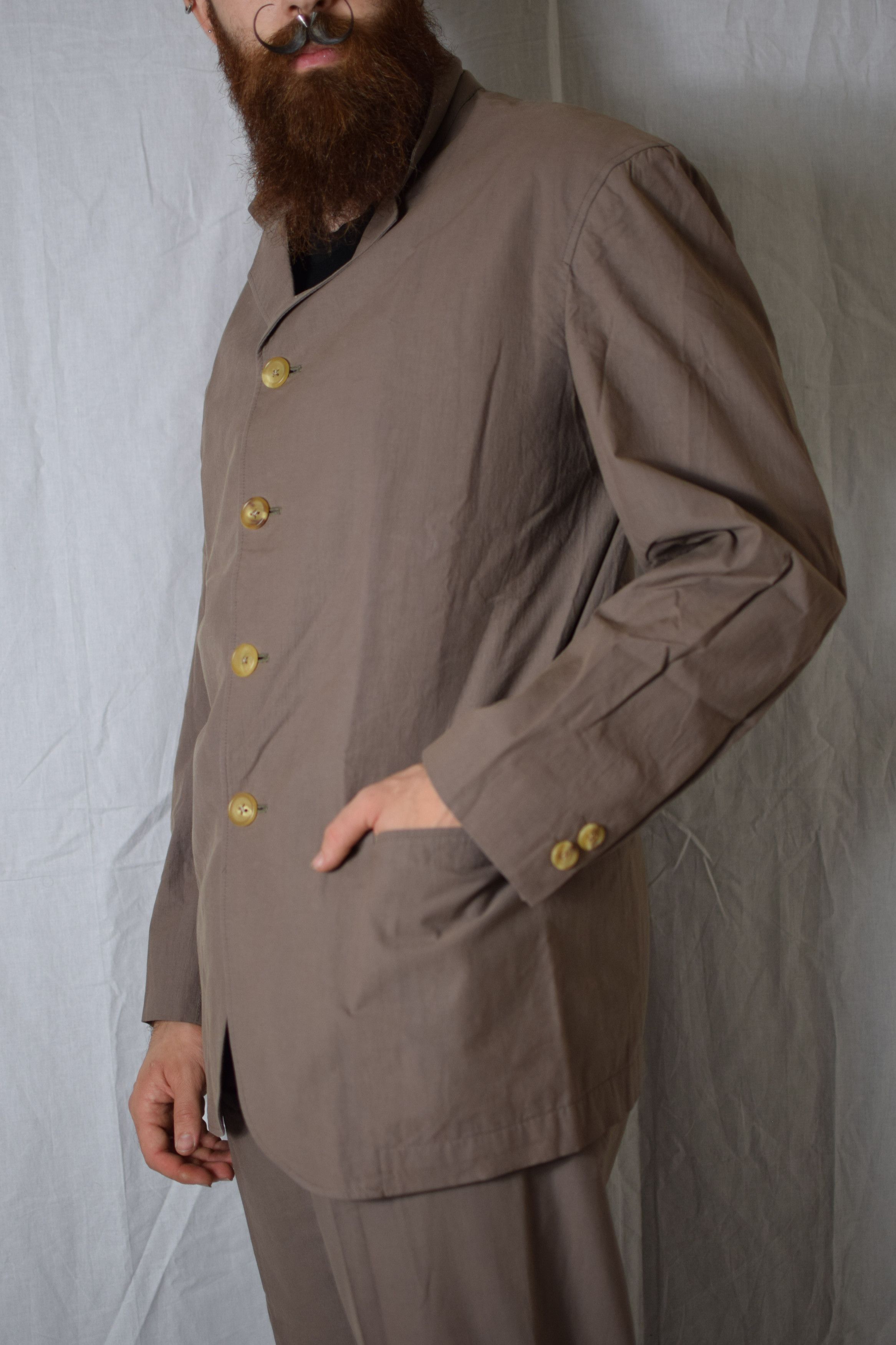 Yohji Yamamoto YYPH Archive Khaki Blazer Size 52R - 6 Thumbnail