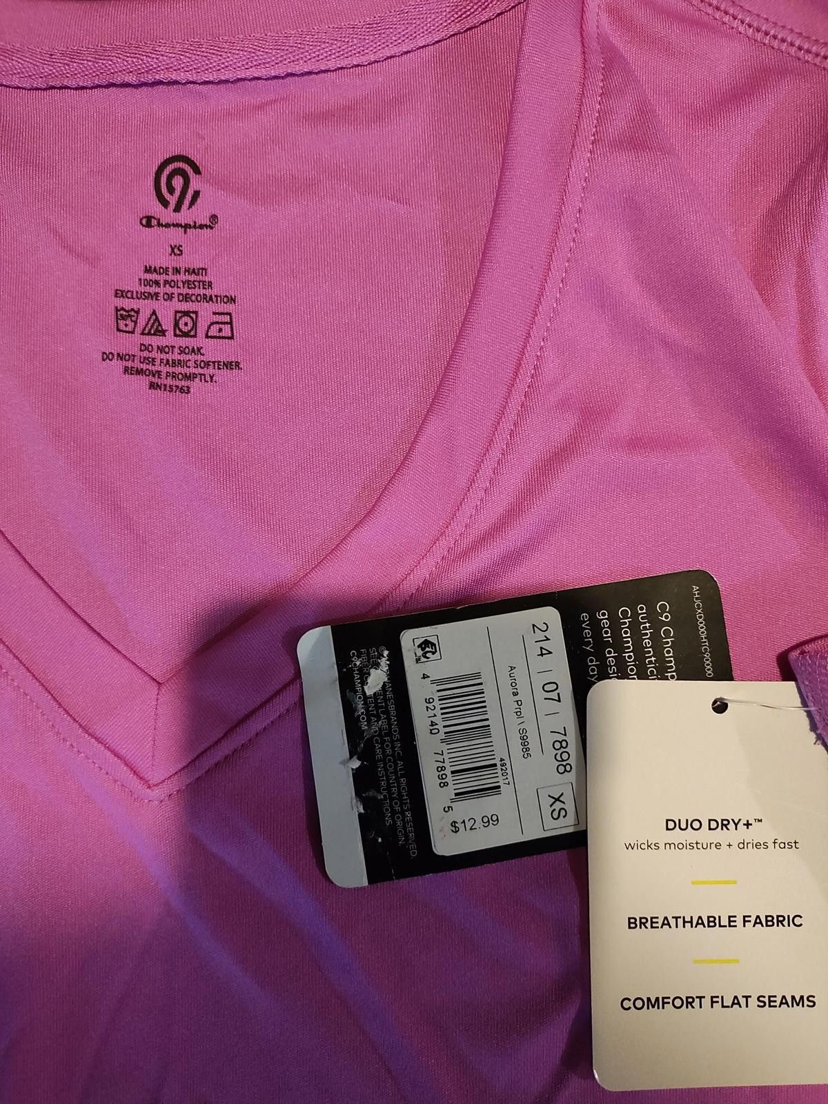 Champion Champion Women's Classic V-Neck Short Sleeve T-Shirt in Pink Size M / US 6-8 / IT 42-44 - 7 Thumbnail