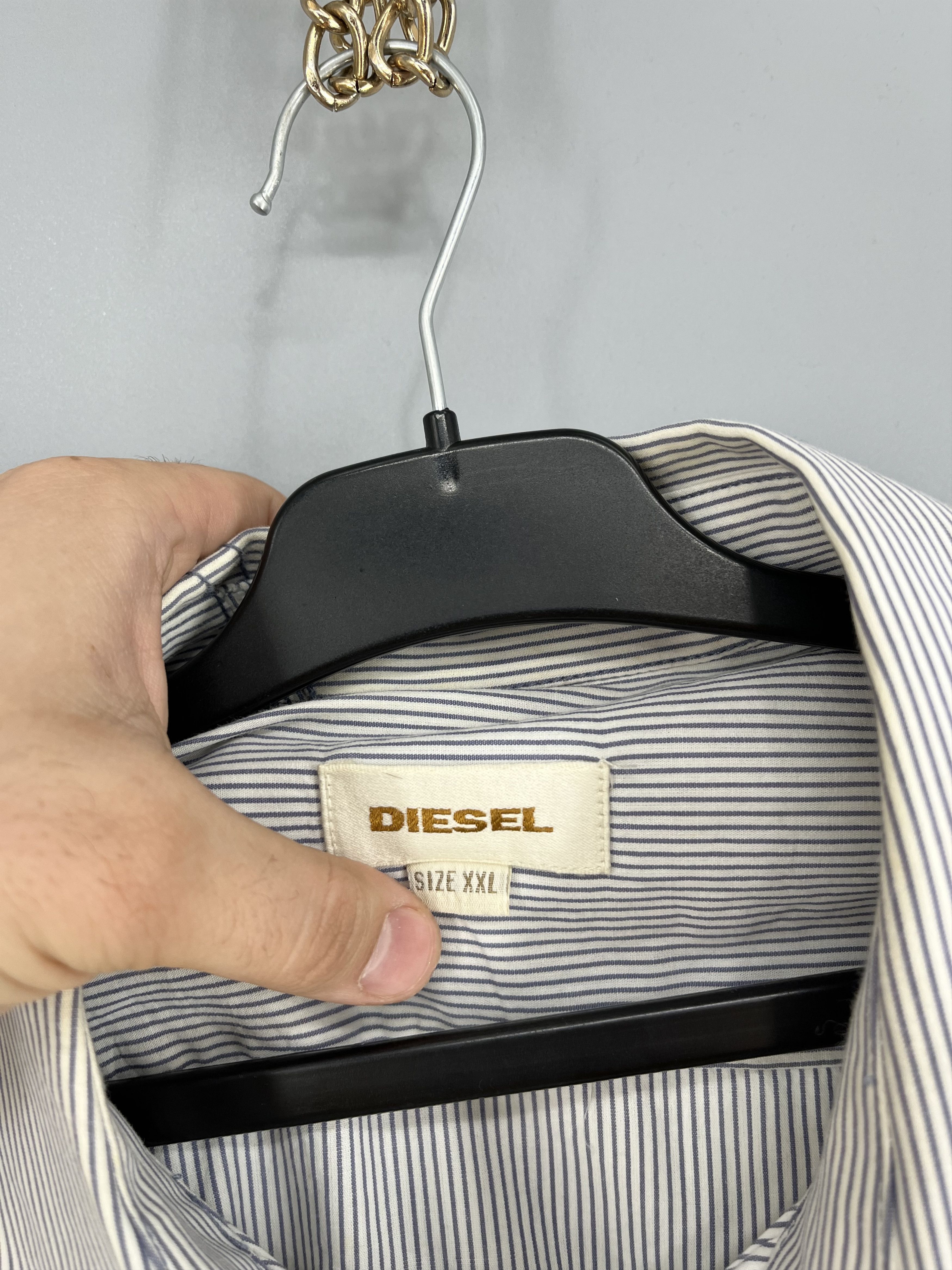 Diesel RARE Diesel DEPT. LIQUID SPACE Striped Button UpShirt SZ XXL Size US XXL / EU 58 / 5 - 7 Thumbnail