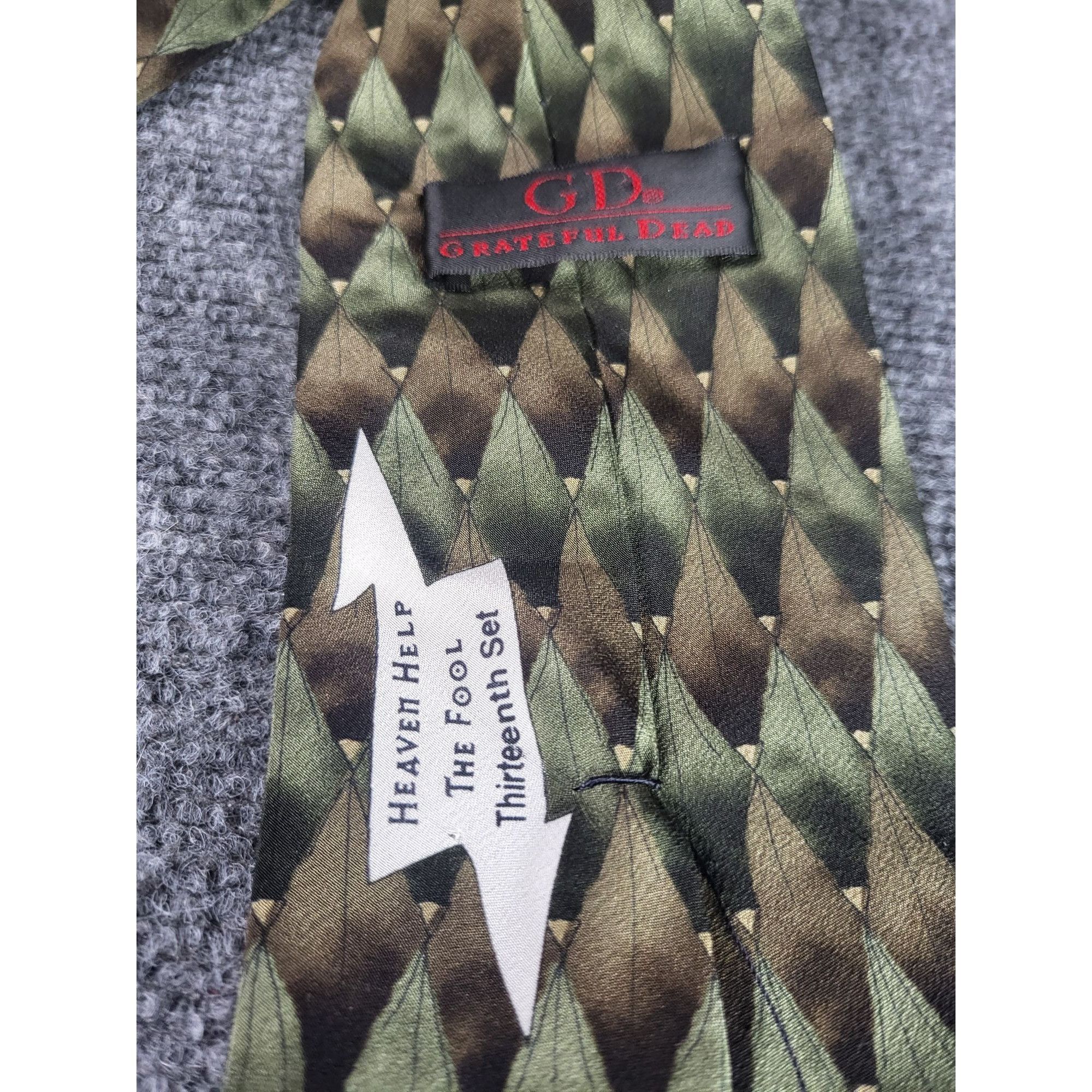 Grateful Dead Grateful Dead Imported Silk Neck Tie Jerry Garcia Heaven Hel Size ONE SIZE - 3 Thumbnail