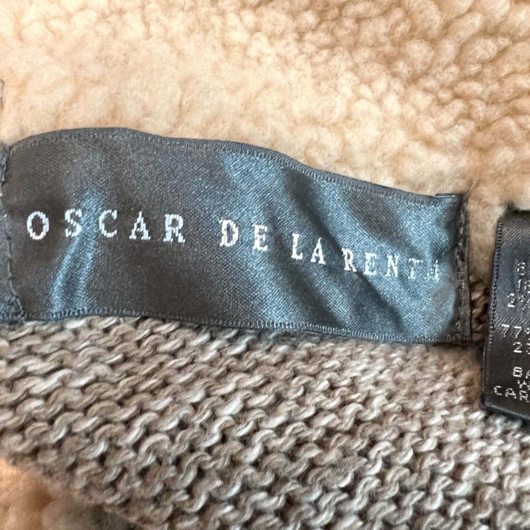 Oscar De La Renta Oscar de la Renta Kitts Twisted Tan Quarter Zip Pullover Mens L Knit Sweater 90s Classic Designer Brown 1/4 Zip Mens Size L Size US L / EU 52-54 / 3 - 7 Thumbnail