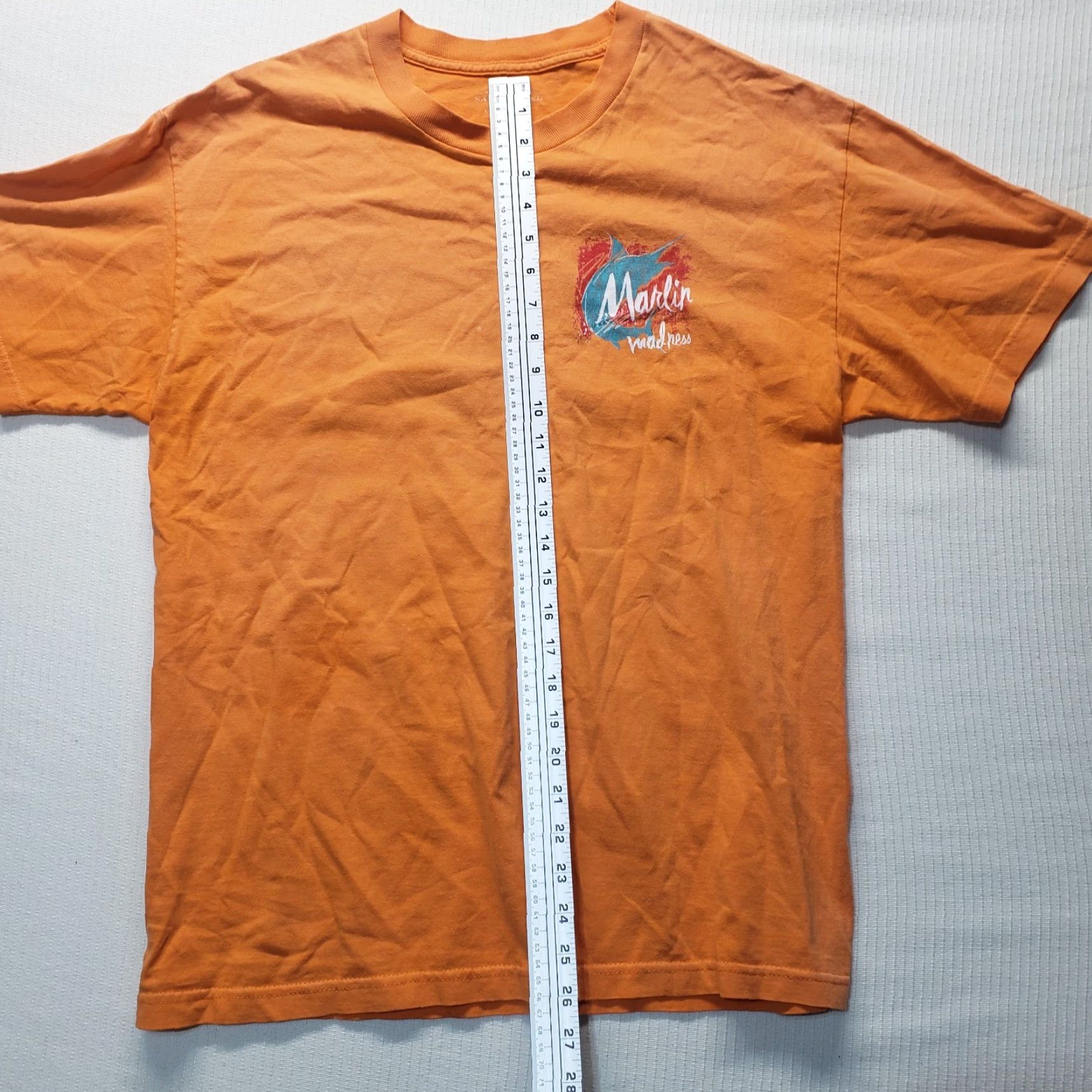 Logo 7 Marlin Madness Orange T-Shirt Logo Short Sleeve Adult Men's L Large Shirt Mens Orange Logo Short Sleeve Marlin Madness Size US L / EU 52-54 / 3 - 7 Thumbnail