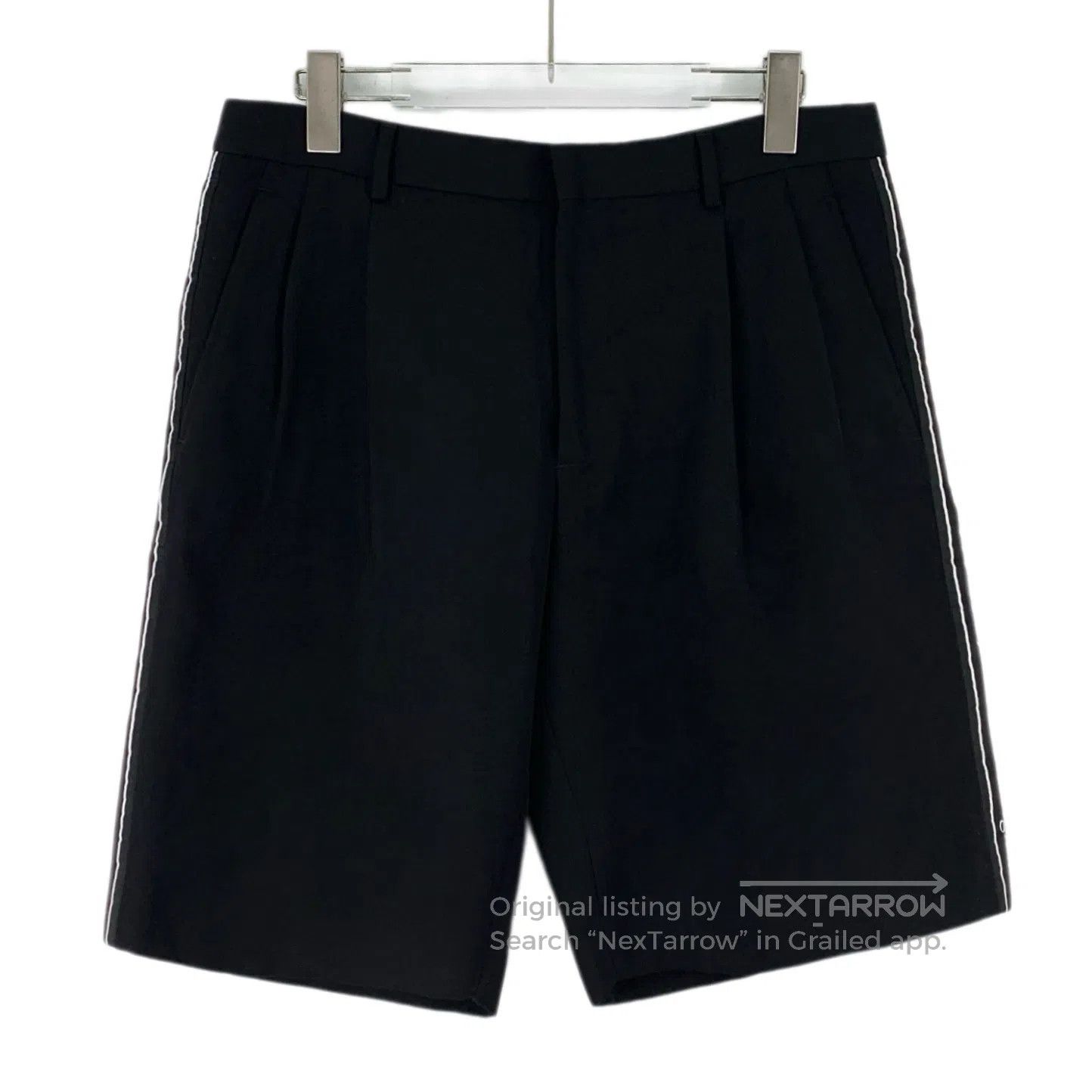 Dior Dior Black Side Logo Letter Wool Casual Shorts| Size US 32 / EU 48 - 1 Thumbnail