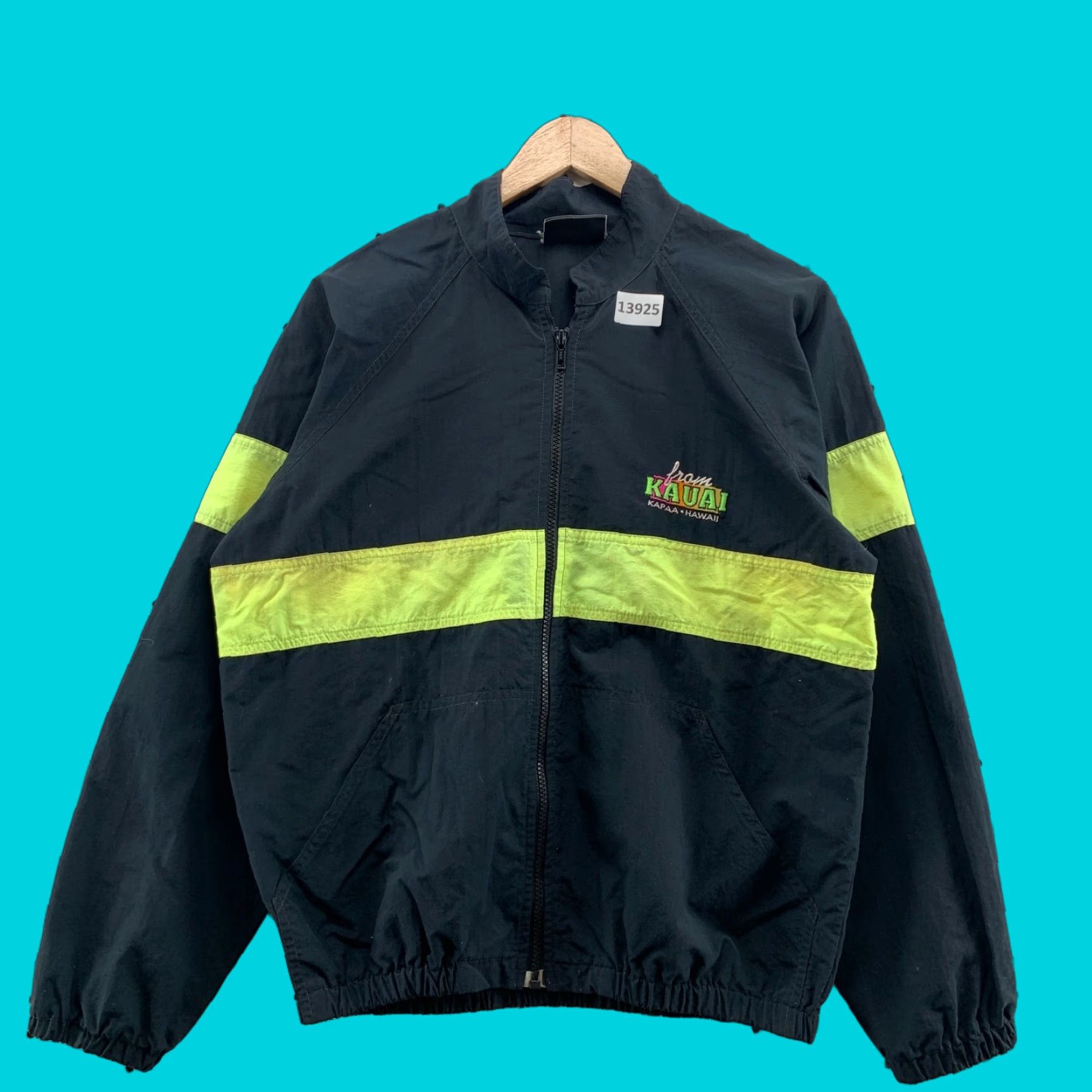 Vintage VINTAGE Honolulu Harbor From Kauai Hawaii Black Yellow Windbreaker Jacket L Size US M / EU 48-50 / 2 - 1 Thumbnail