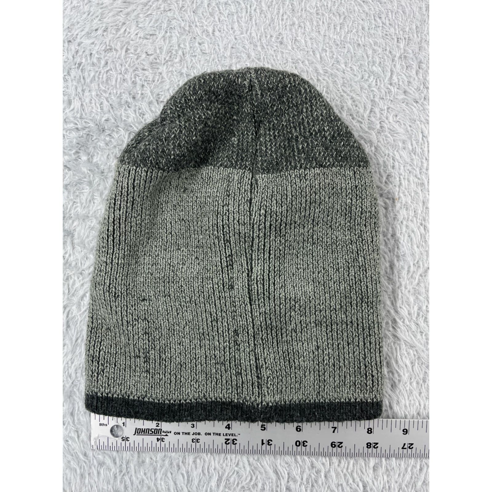 Vintage Beanie Toque Adult One Size Black Stripe Knit Acrylic Polyester Lined Ski Size ONE SIZE - 3 Thumbnail