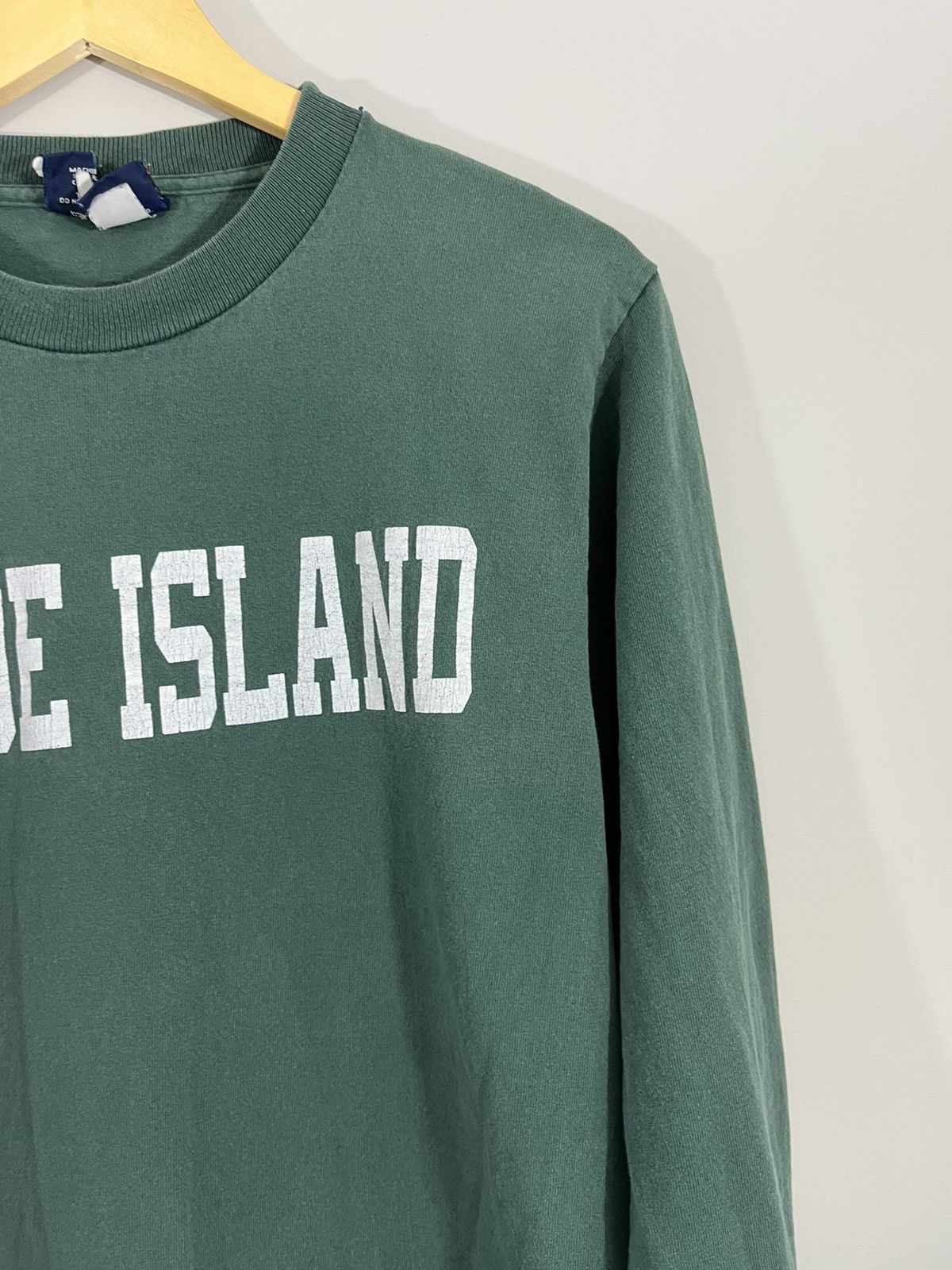 Vintage Rhode Island Faded Green Long Sleeve Shirt Size US L / EU 52-54 / 3 - 4 Thumbnail