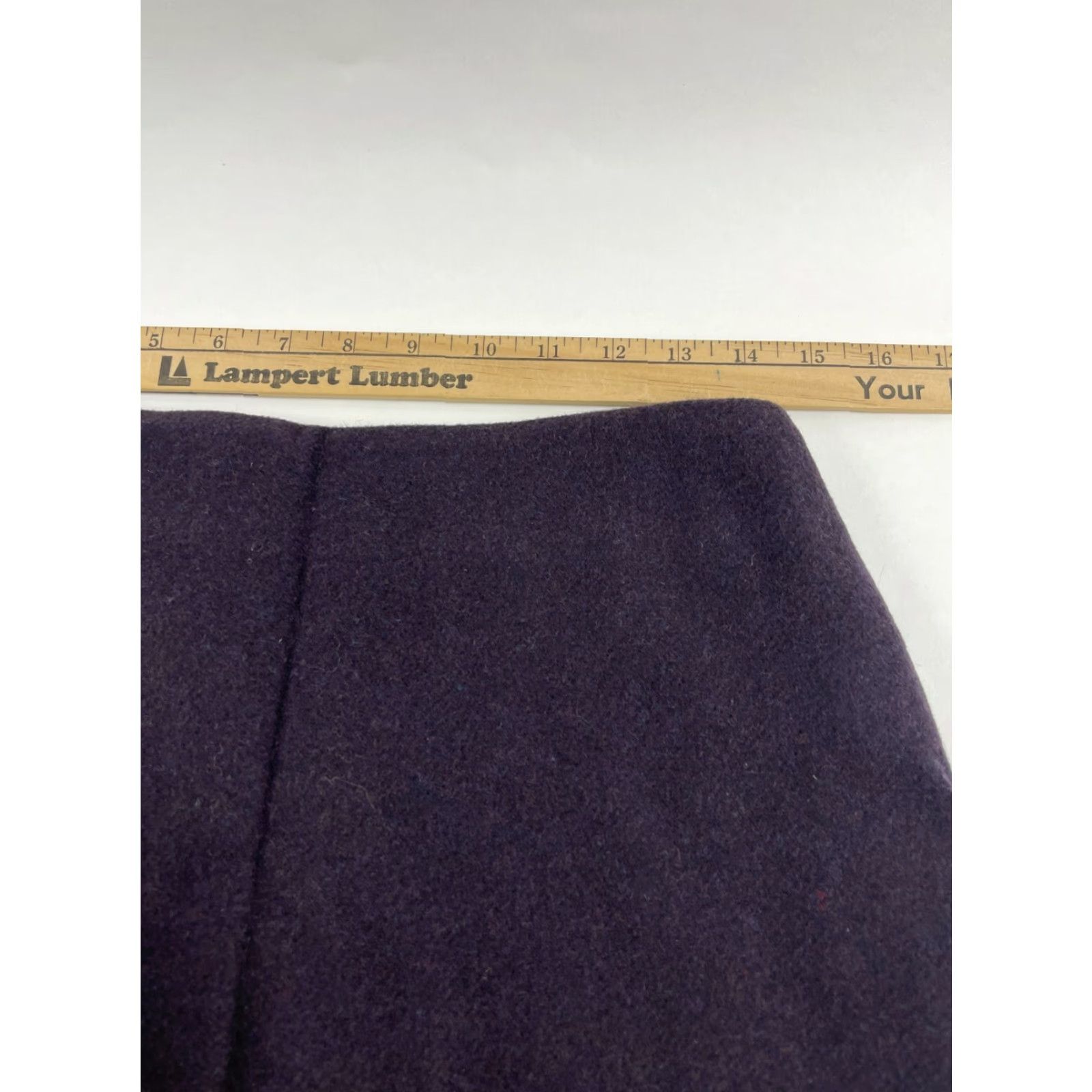 Vintage Lena Gabrielle Pencil Skirt Women's Size 8 Dark Purple Back Zip Wool Blend Lined Size 30" / US 8 / IT 44 - 6 Thumbnail