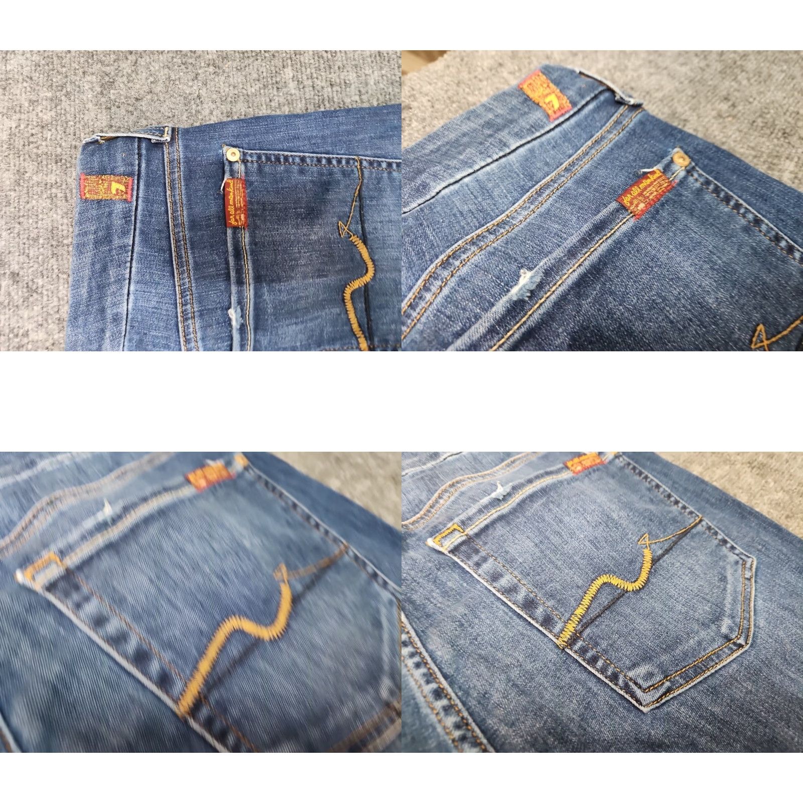 7 For All Mankind 7 for All Mankind Womens Kimmie Straight Jeans Size 31 Fade Wash Blue Regular fit 5-Pocket Denim Cotton Blend Cotton VINTAGE? Size 24" / US 00 / IT 34 - 9 Thumbnail