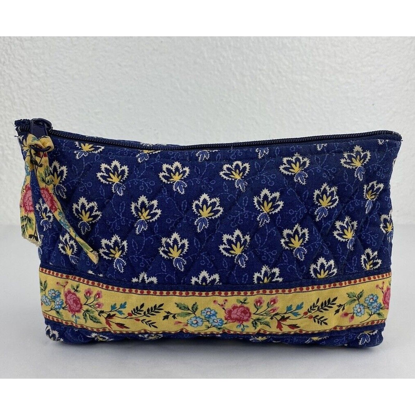 Vera Bradley VTG Vera Bradley Cosmetic Pouch Bag Mason Blue Zip Floral Size ONE SIZE - 1 Thumbnail