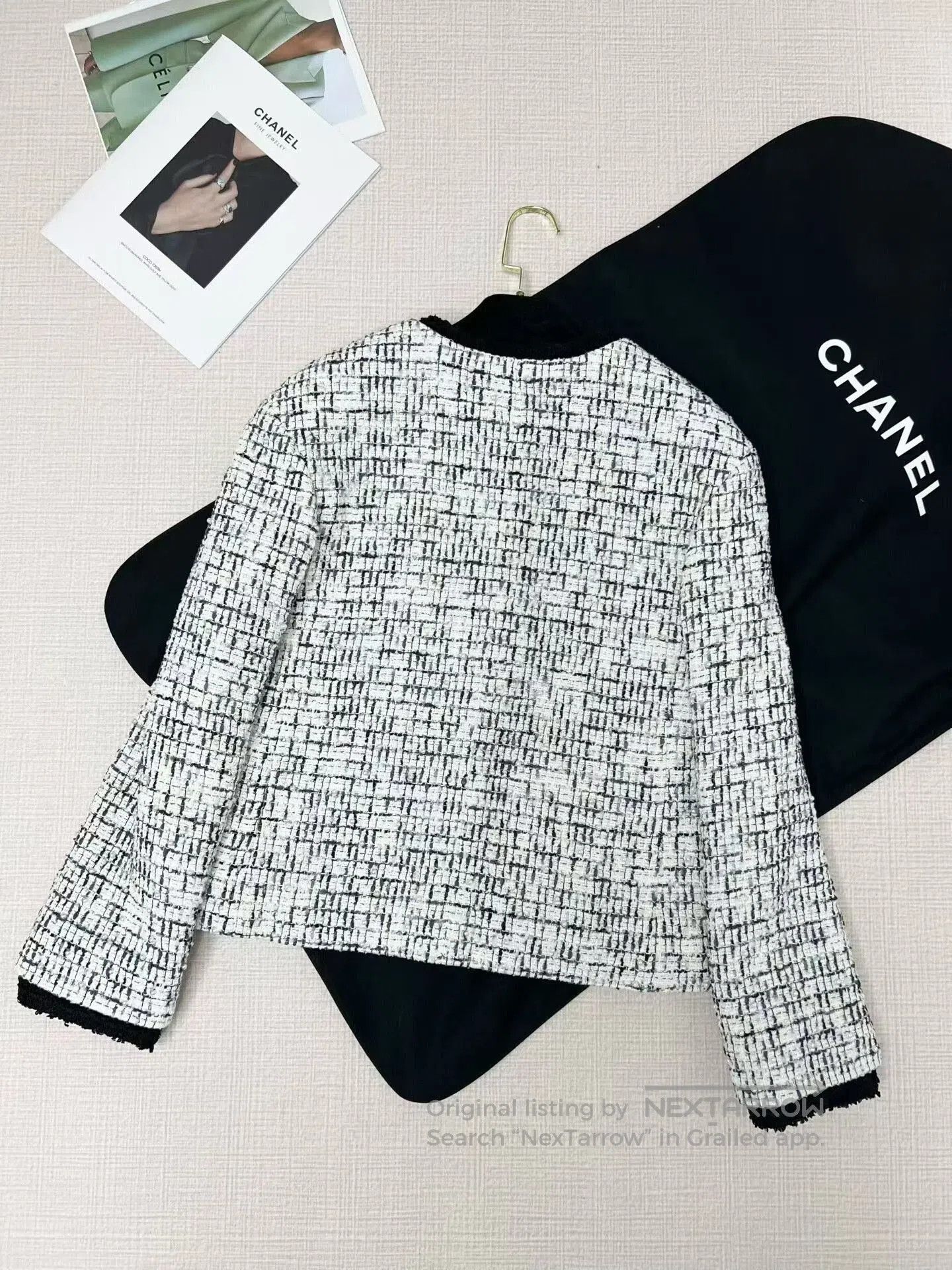 Chanel Chanel Pearl Woven Tweed Jacket. Size S / US 4 / IT 40 - 2 Thumbnail